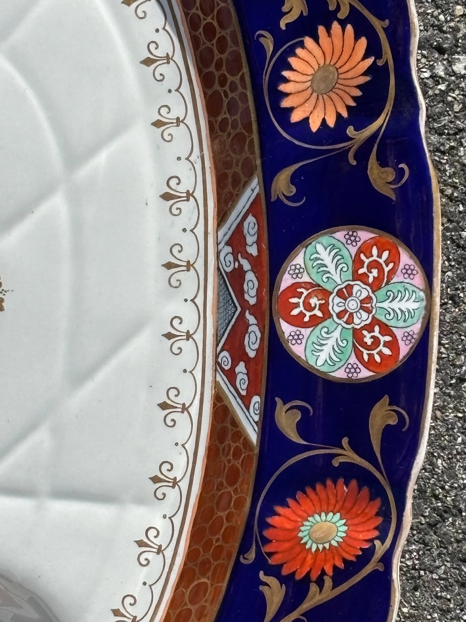Large 19th C. English Ironstone Centerpiece / Presentation Platter - Exceptional Color and Detailing - 6