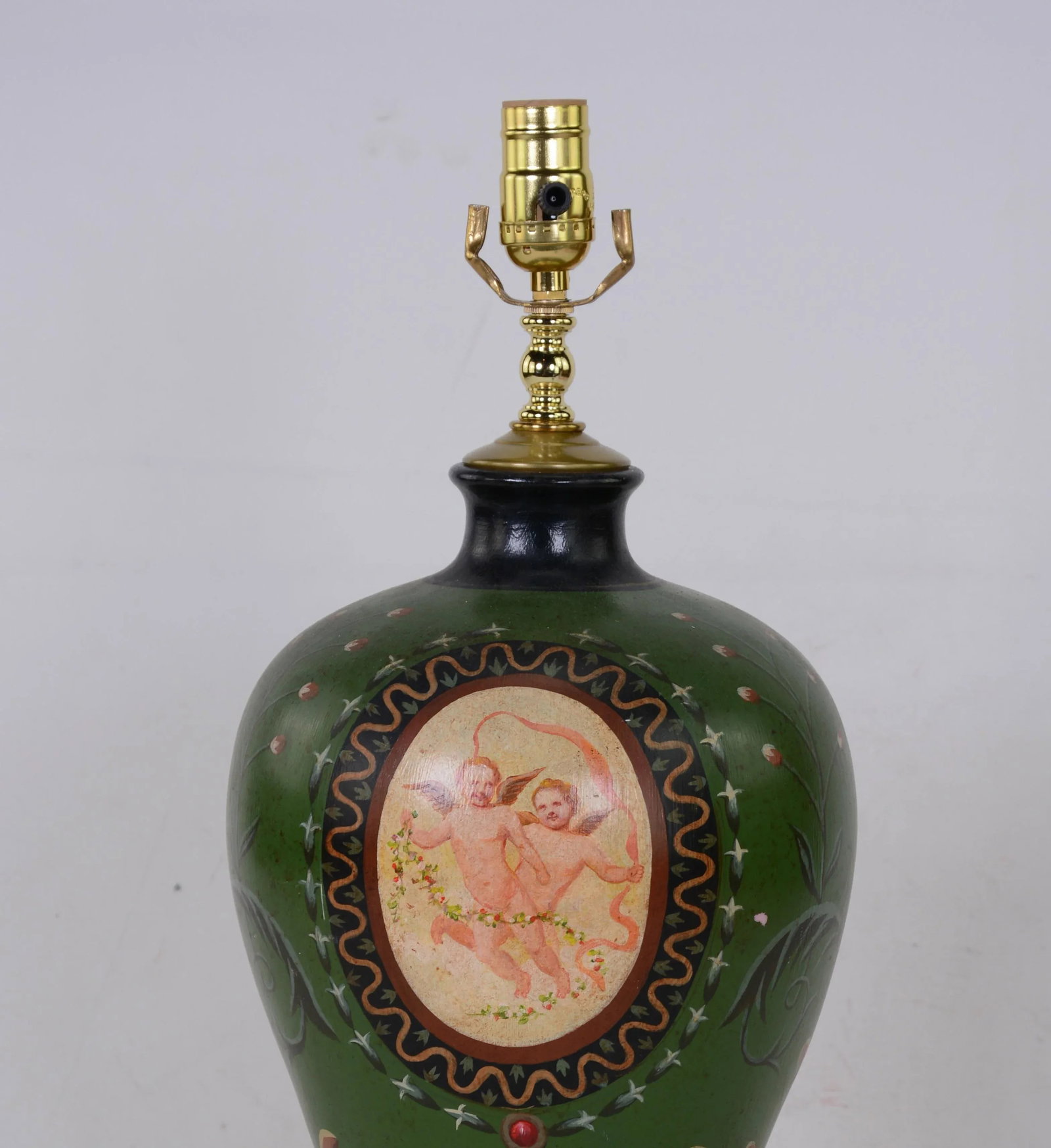 Hand-Painted Angels and Lace Pattern Table Lamp - 6