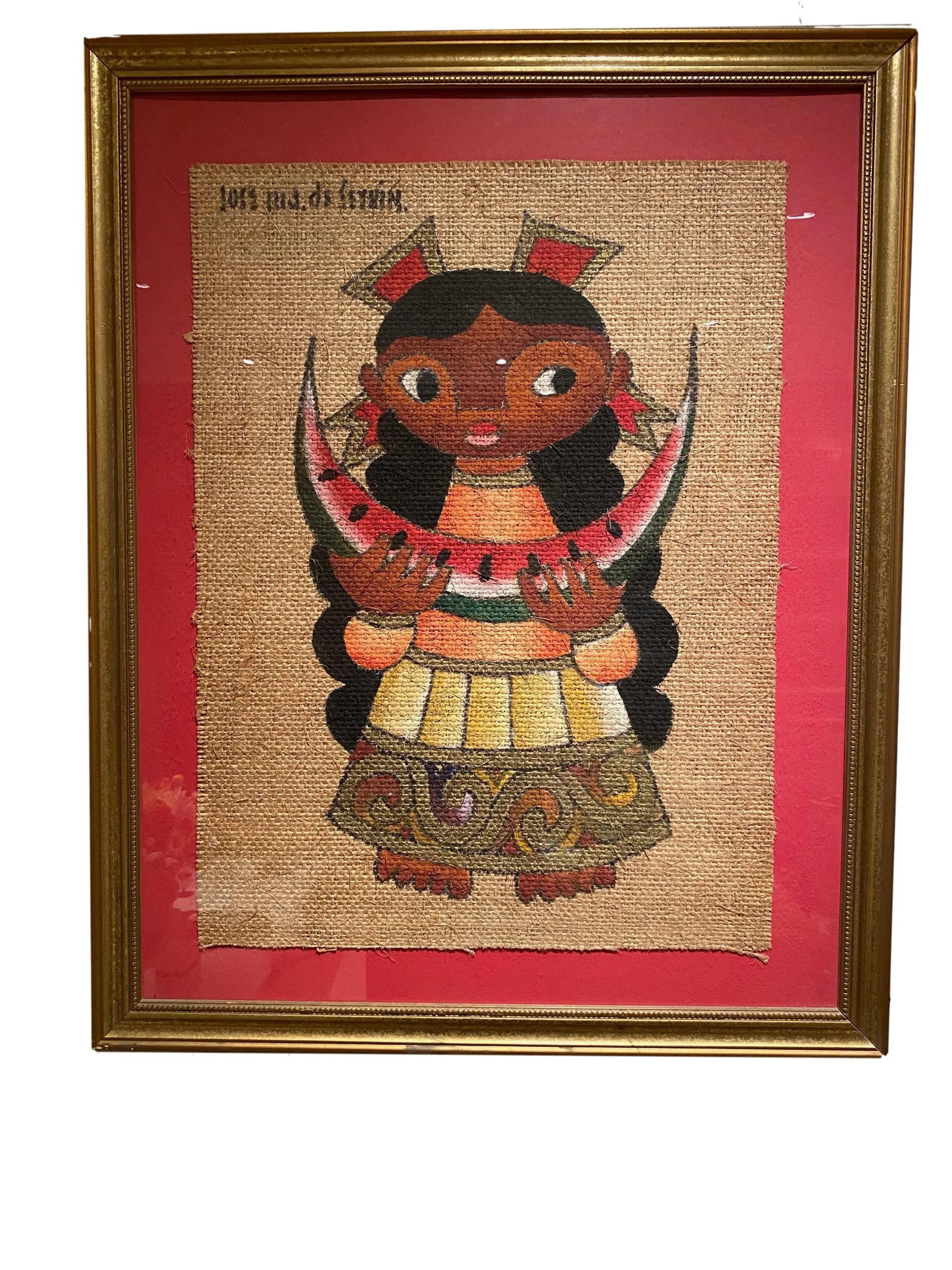 Jose Maria De Servin Mid 20th Century Mexican Figurative Folk Art Portrait Oil Paintings - a Pair - 7