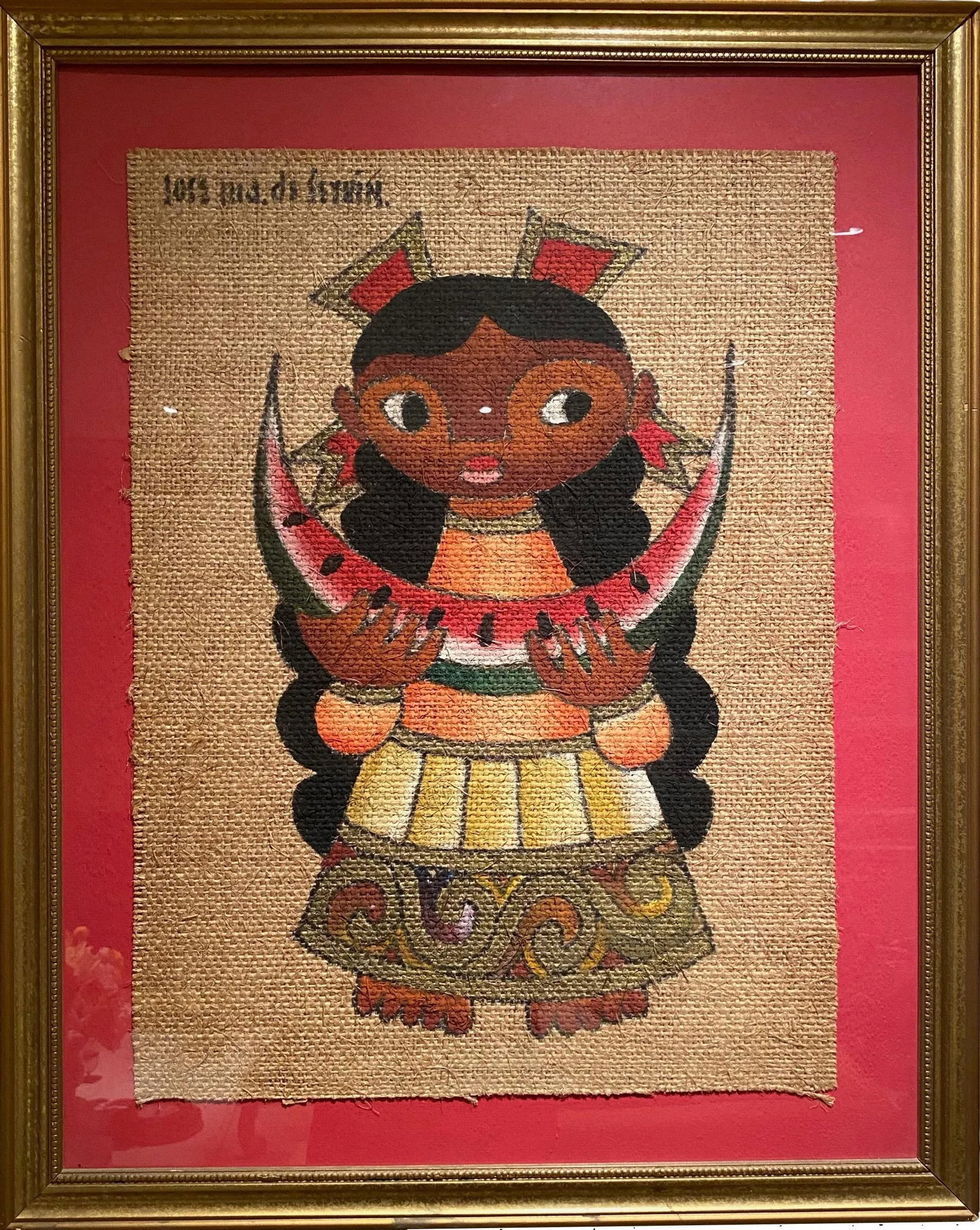 Jose Maria De Servin Mid 20th Century Mexican Figurative Folk Art Portrait Oil Paintings - a Pair - 9