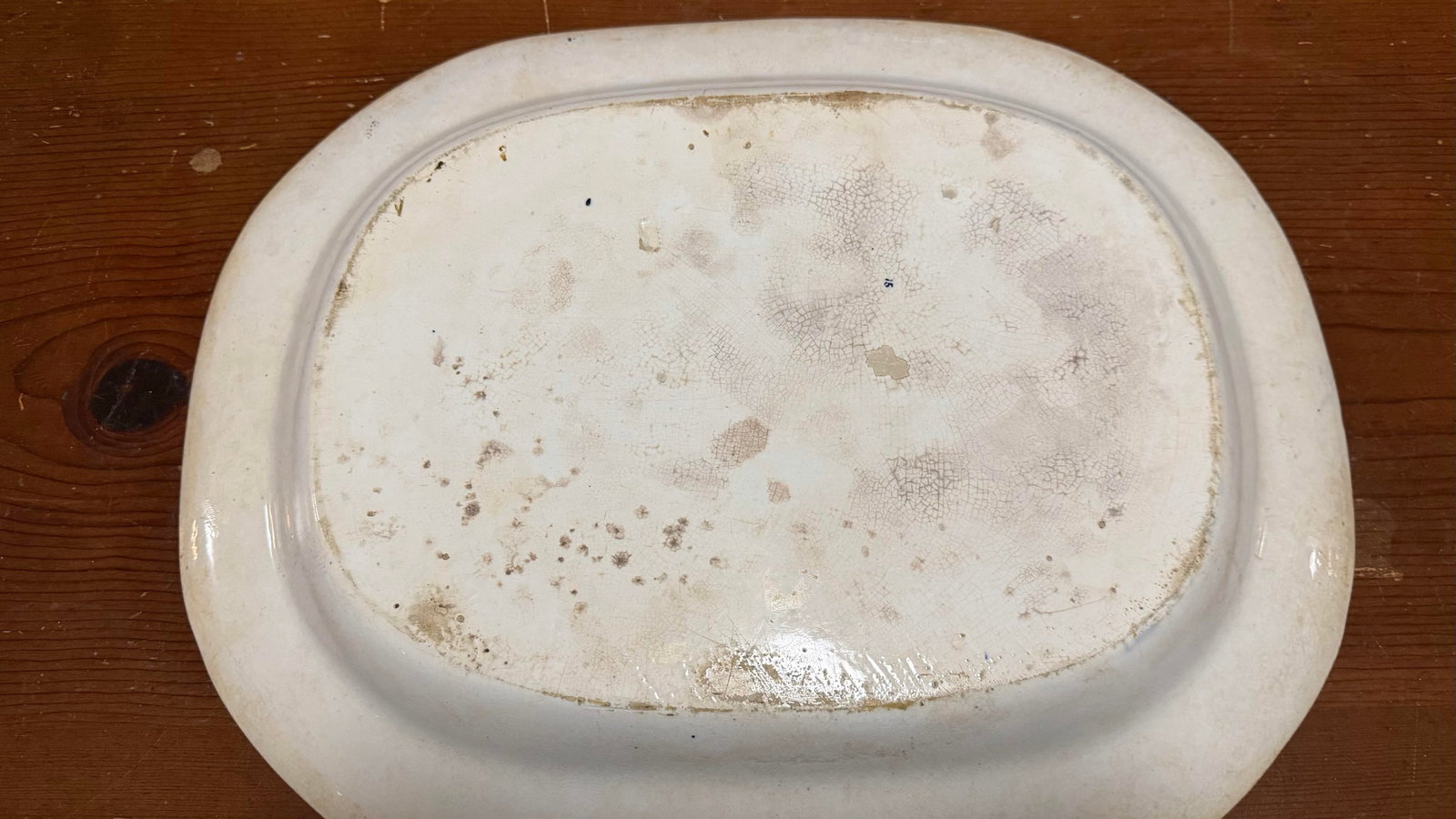 Antique Staffordshire Blue Willow Transfer Ironstone Oval Platter, Circa 1860s - 11
