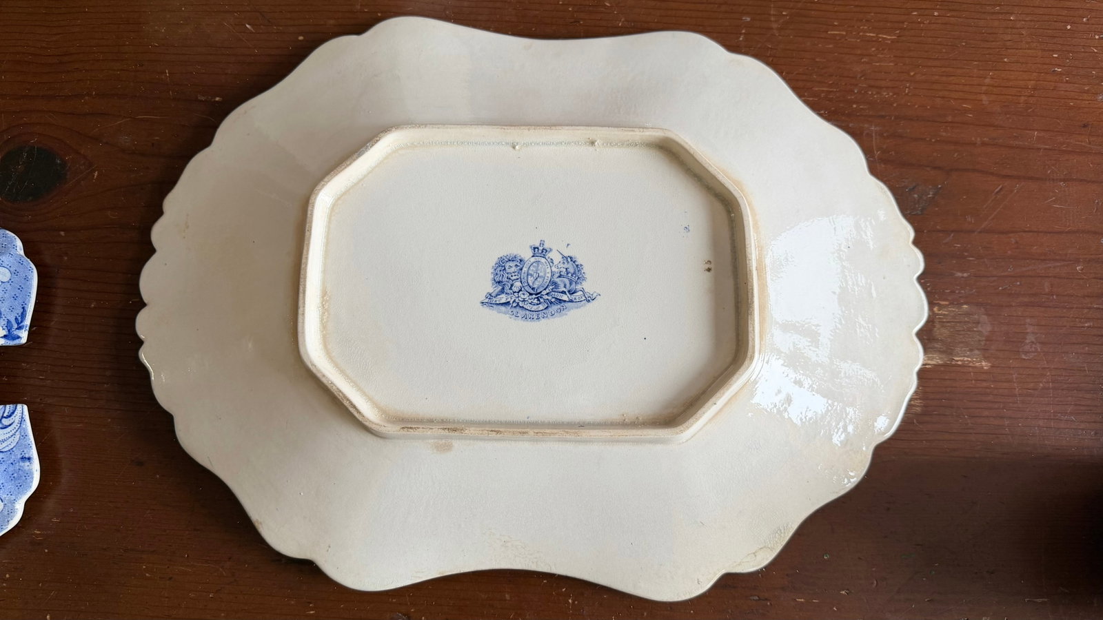 Antique Blue Transfer Decorated Staffordshire Soup Tureen, With Underliner & Ladle, "Clarendon" - 17