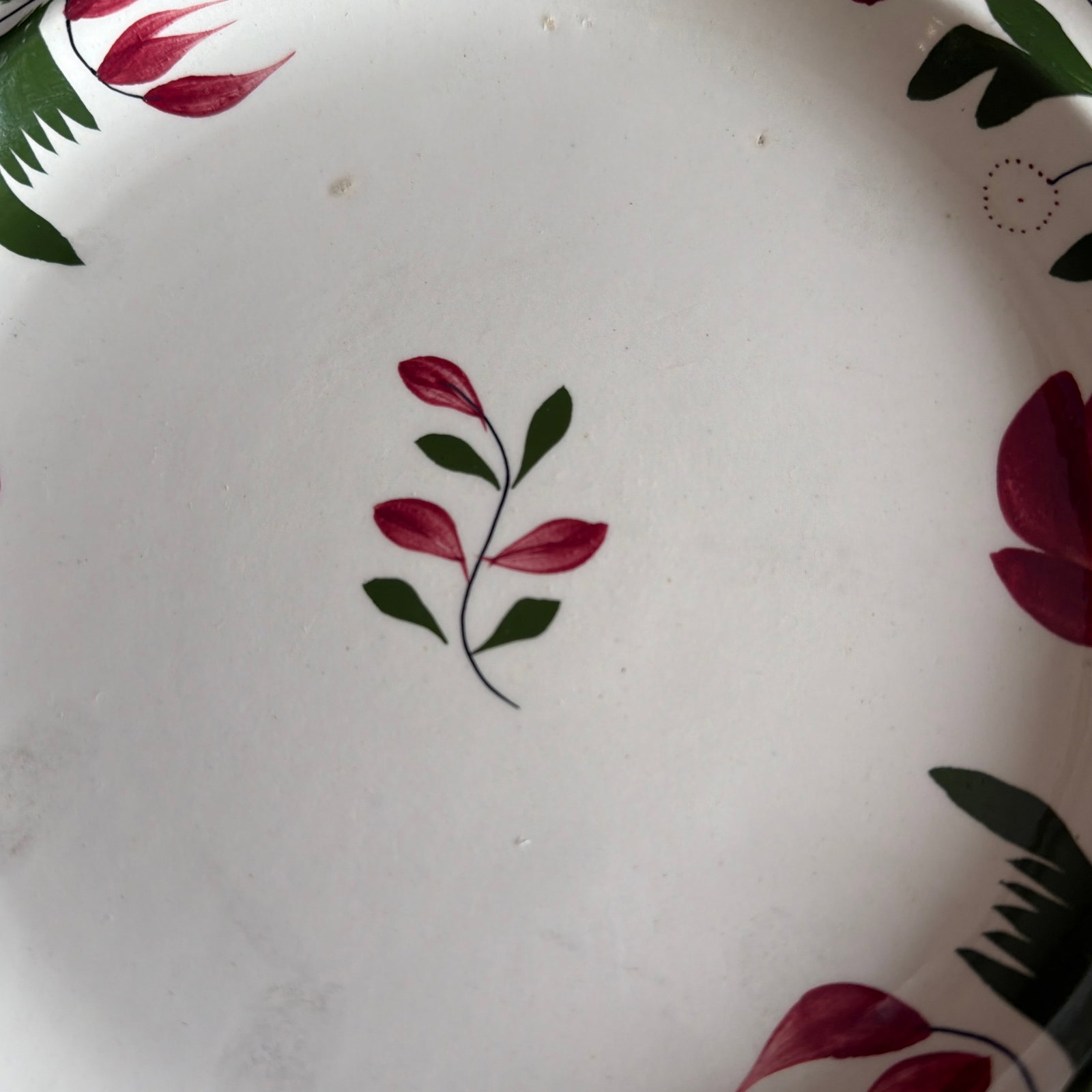A Very Nice Pair of Antique Staffordshire Early Adam's Rose Plates, Circa 1830 - 5