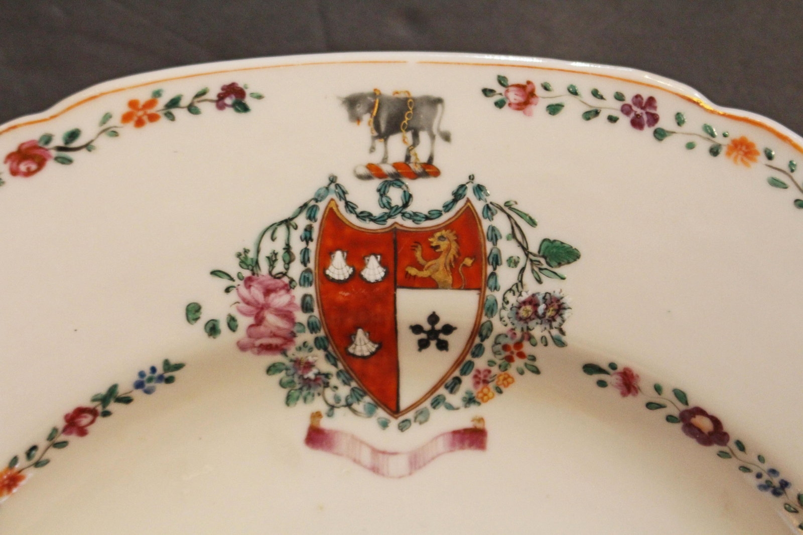 C. 1770 Ch'ien Lung Period Chinese Export Porcelain Set of 6 Plates - 4