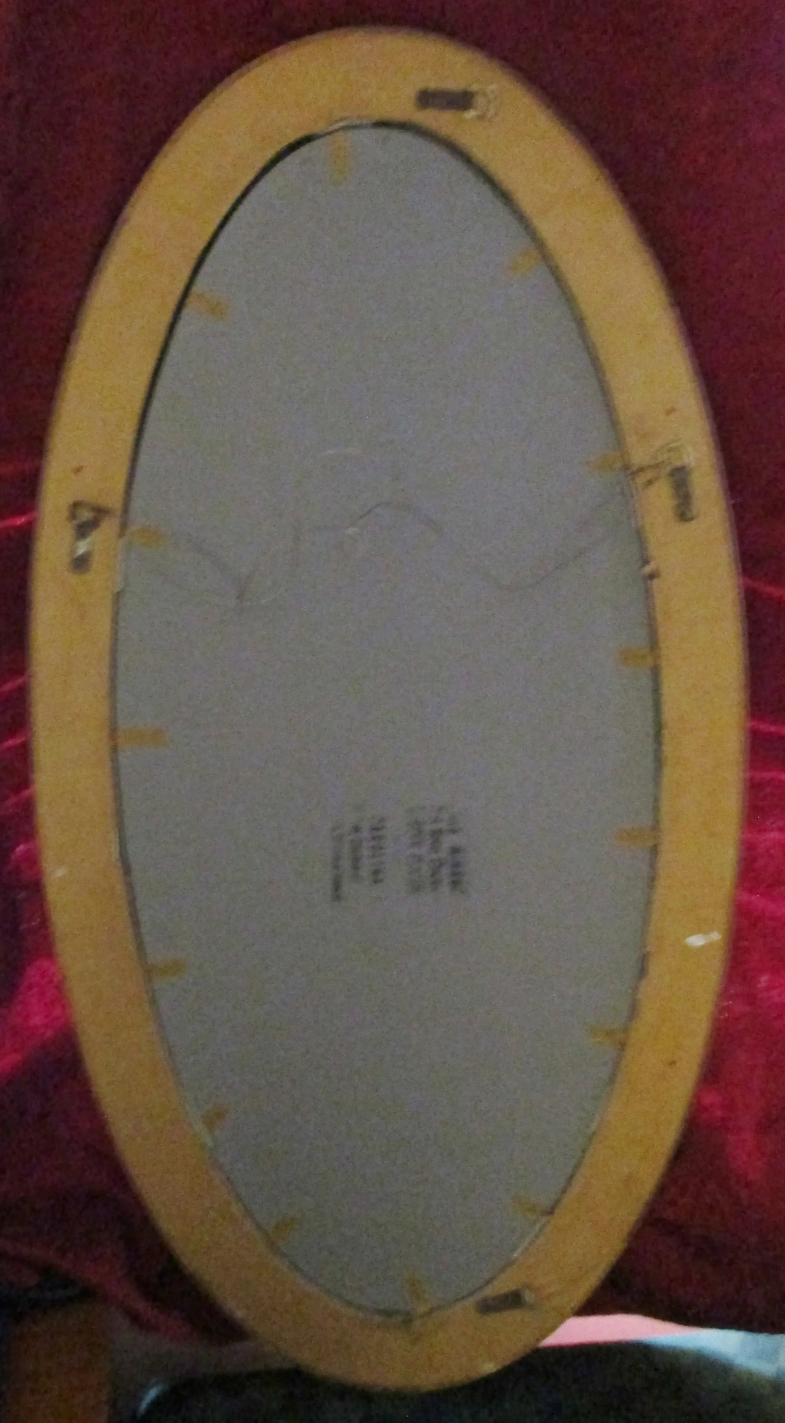 Mid-Century Modern Carolina Mirror Company Oval White Framed Mirror - 9