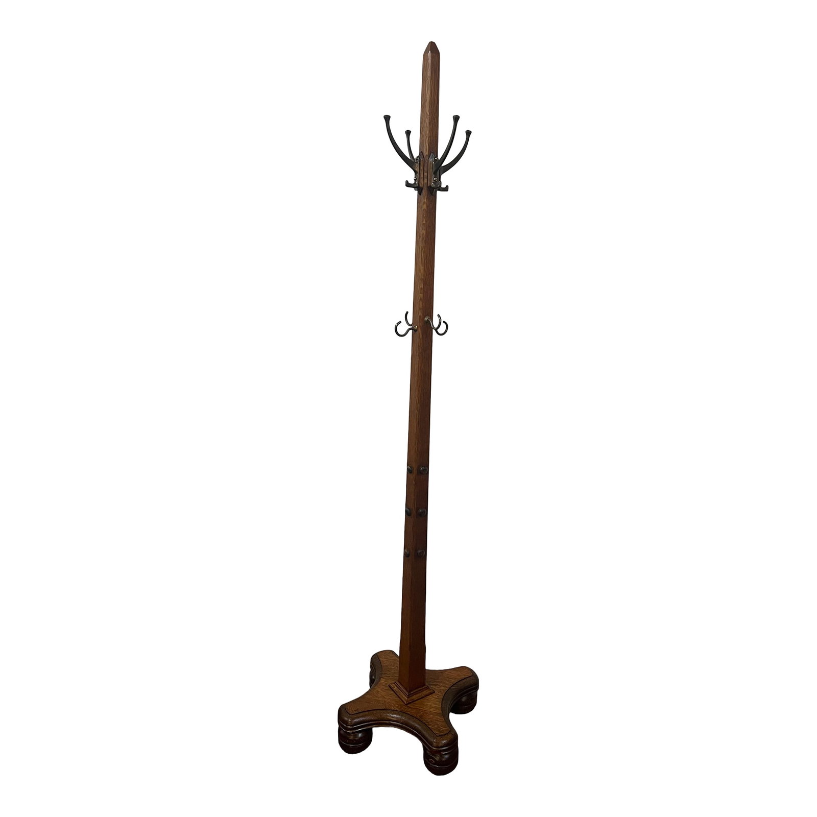 Antique Mission Oak 1800's Coat Rack Coat Tree (1 of 11)