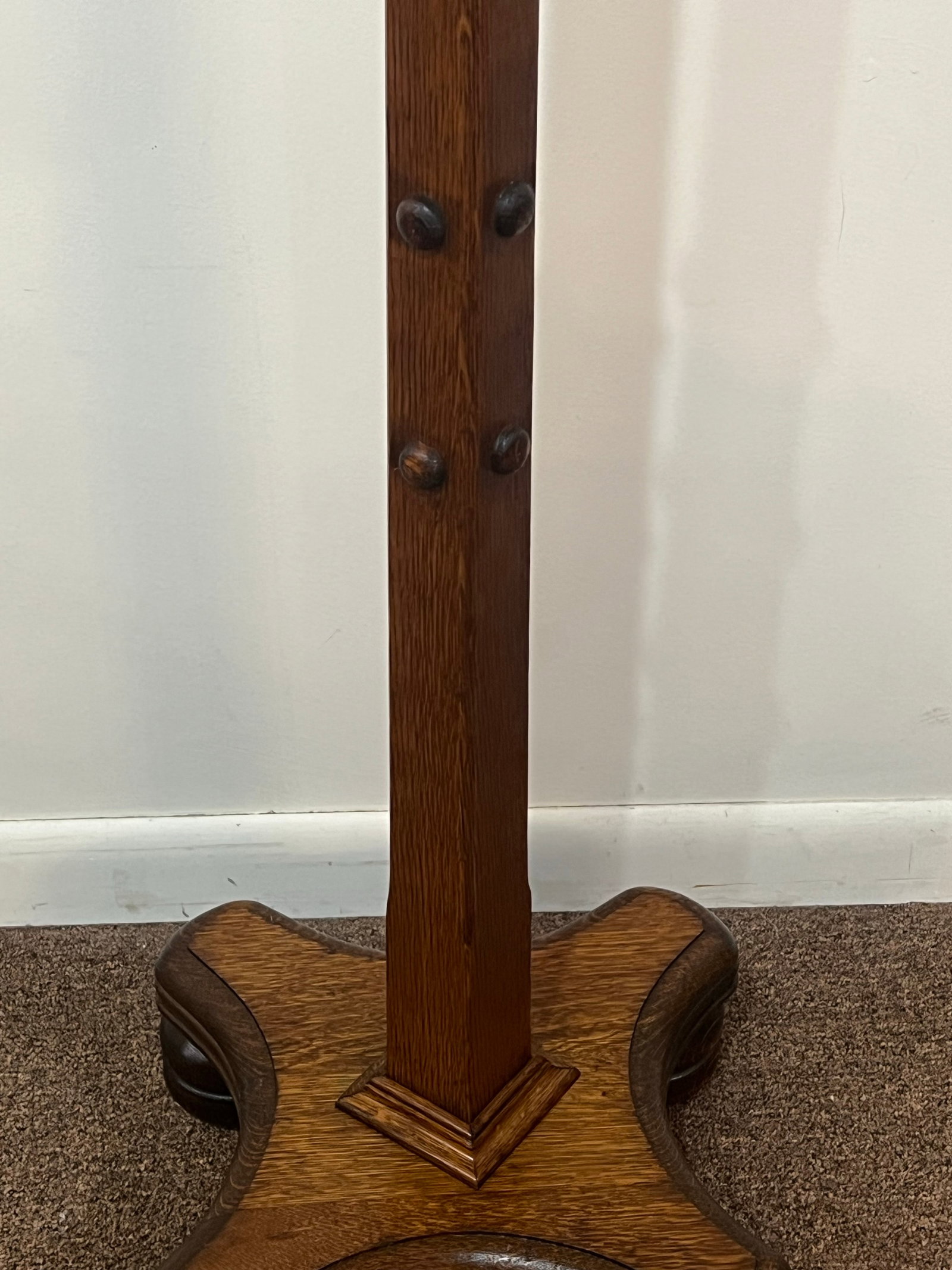 Antique Mission Oak 1800's Coat Rack Coat Tree - 7