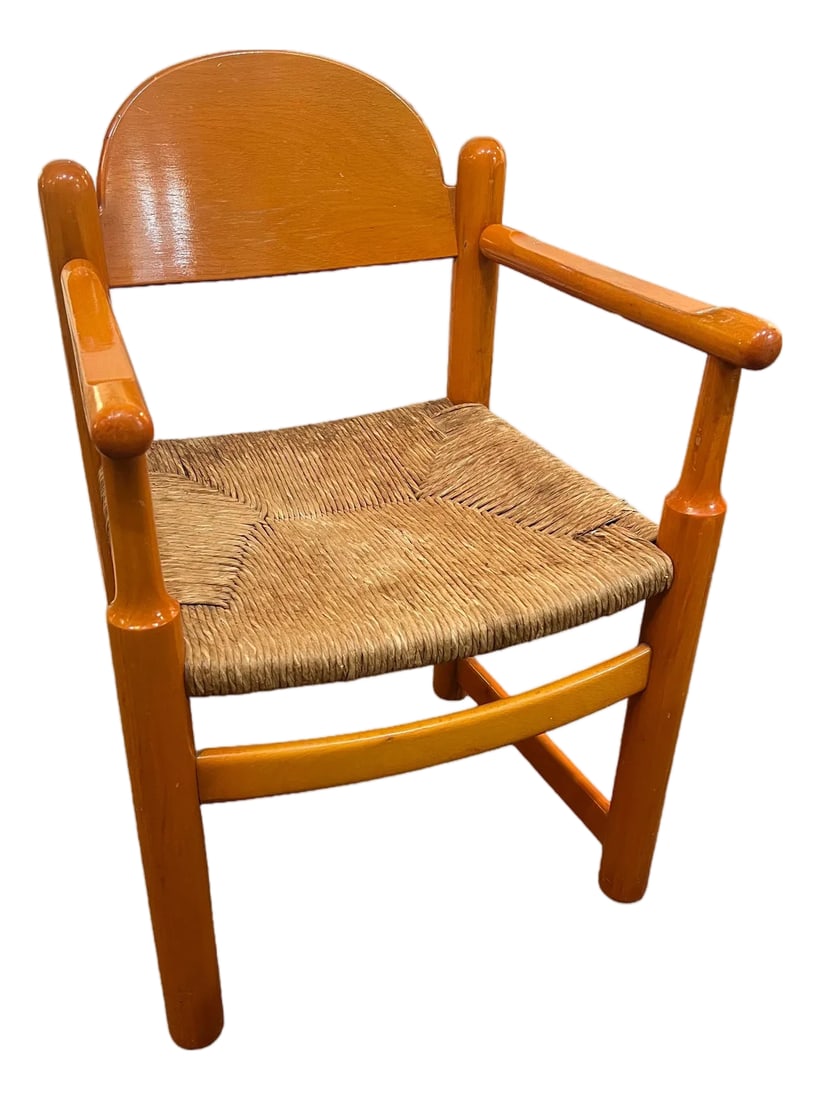 1960s Vintage Sculptural Chair Hank Lowenstein Padova Chair Rush Seat (1 of 11)