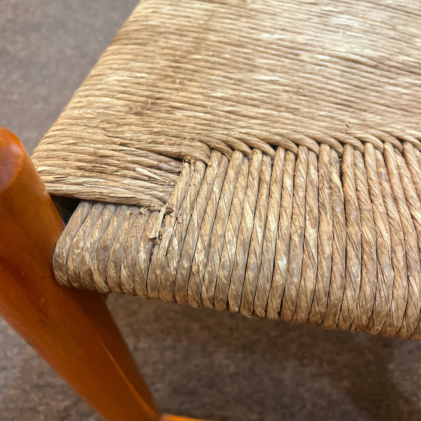 1960s Vintage Sculptural Chair Hank Lowenstein Padova Chair Rush Seat - 9