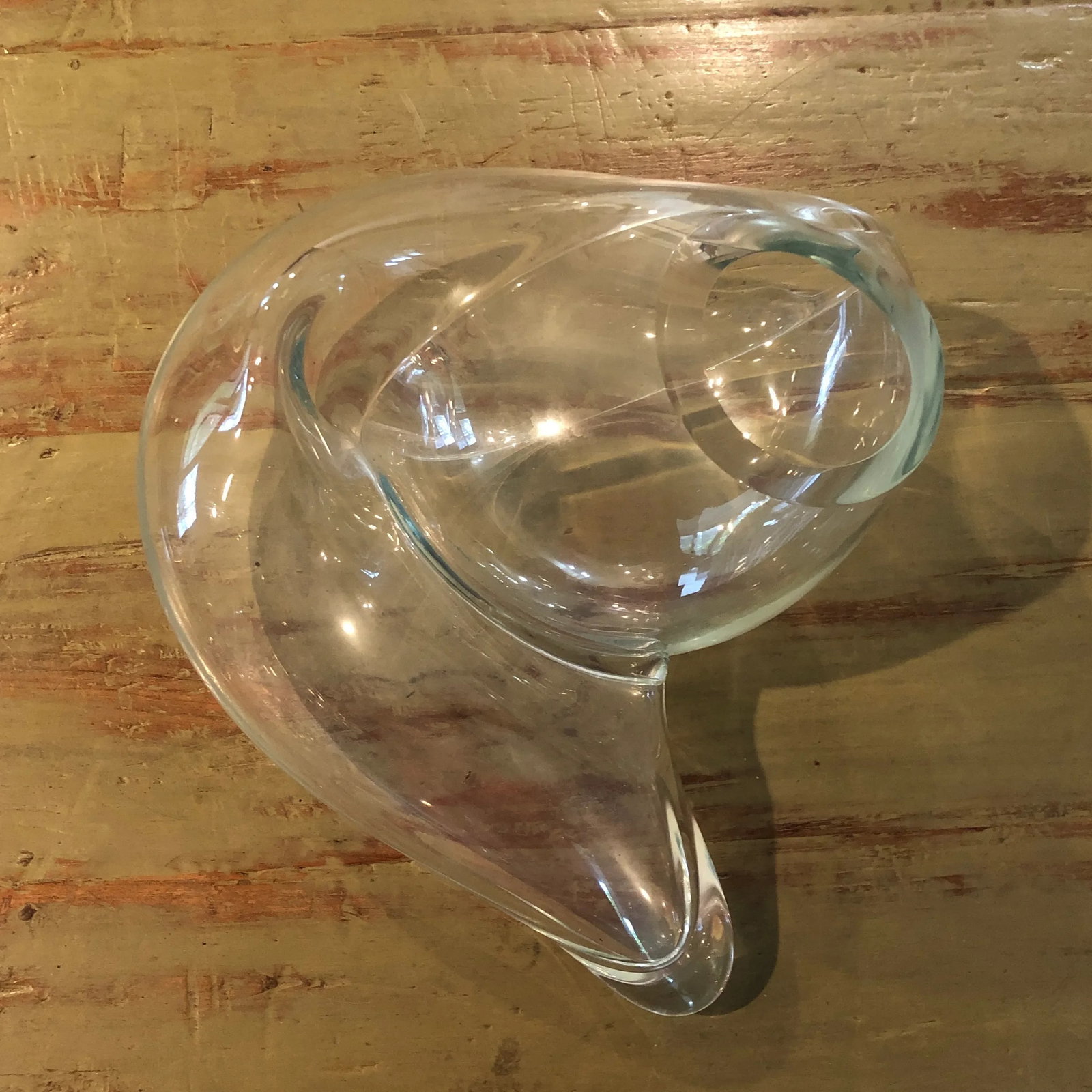 Contemporary Organic and Biomorphic Blown Glass Sculptural Vessel by John Bingham - 3