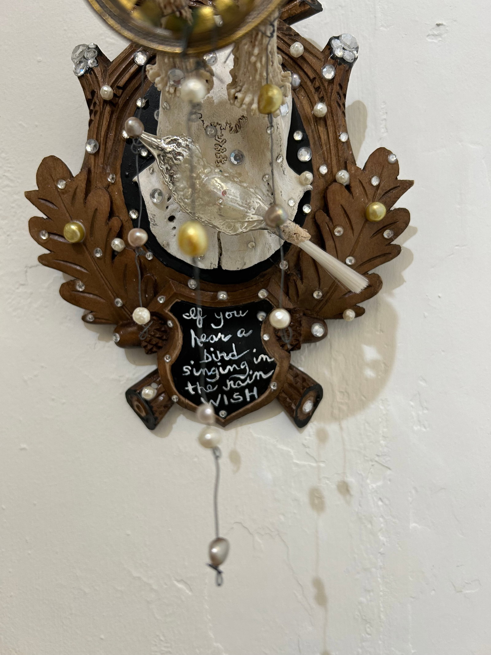 Black Forest Deer Skull Wall Sculpture - 2