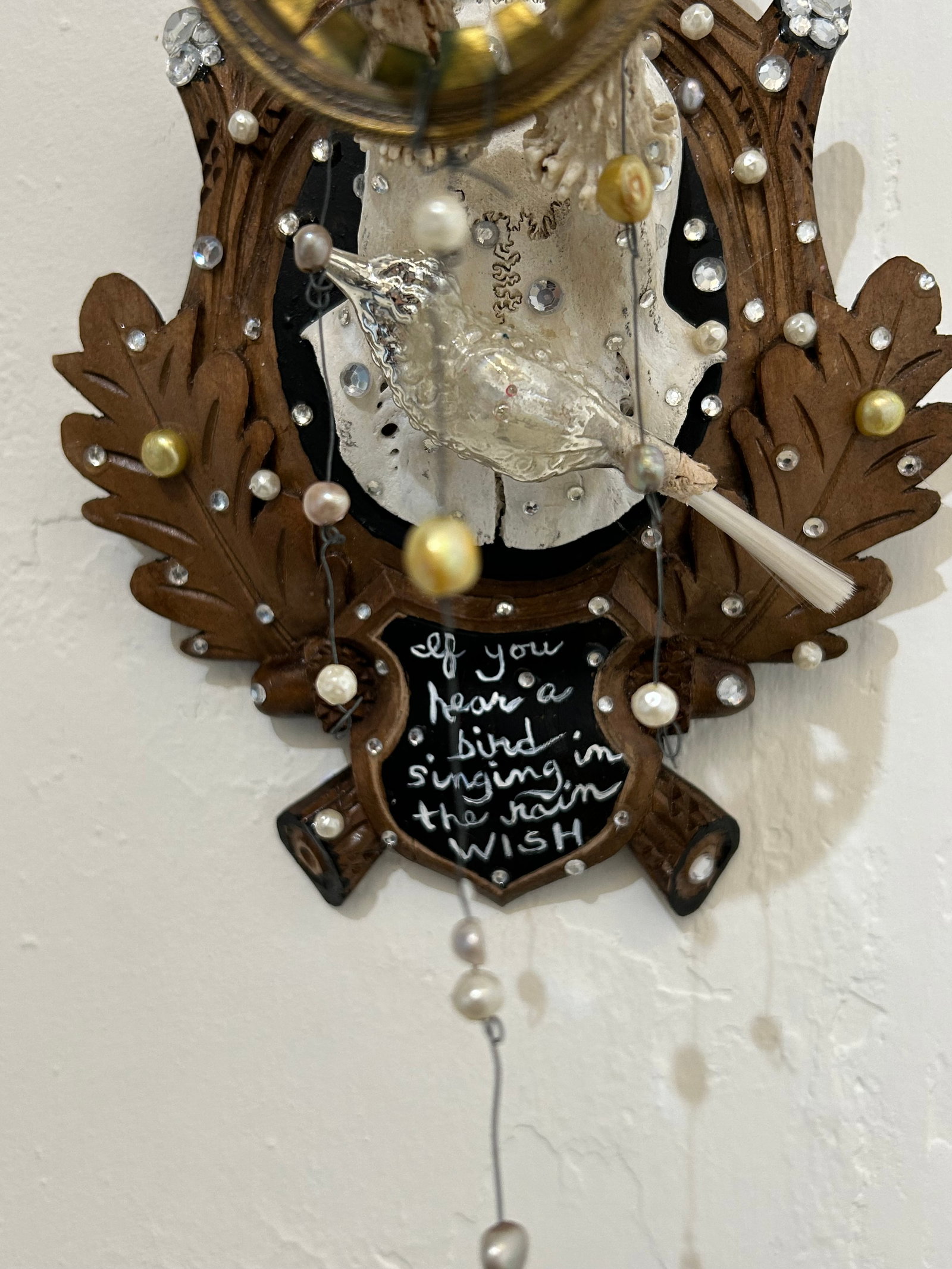 Black Forest Deer Skull Wall Sculpture - 7