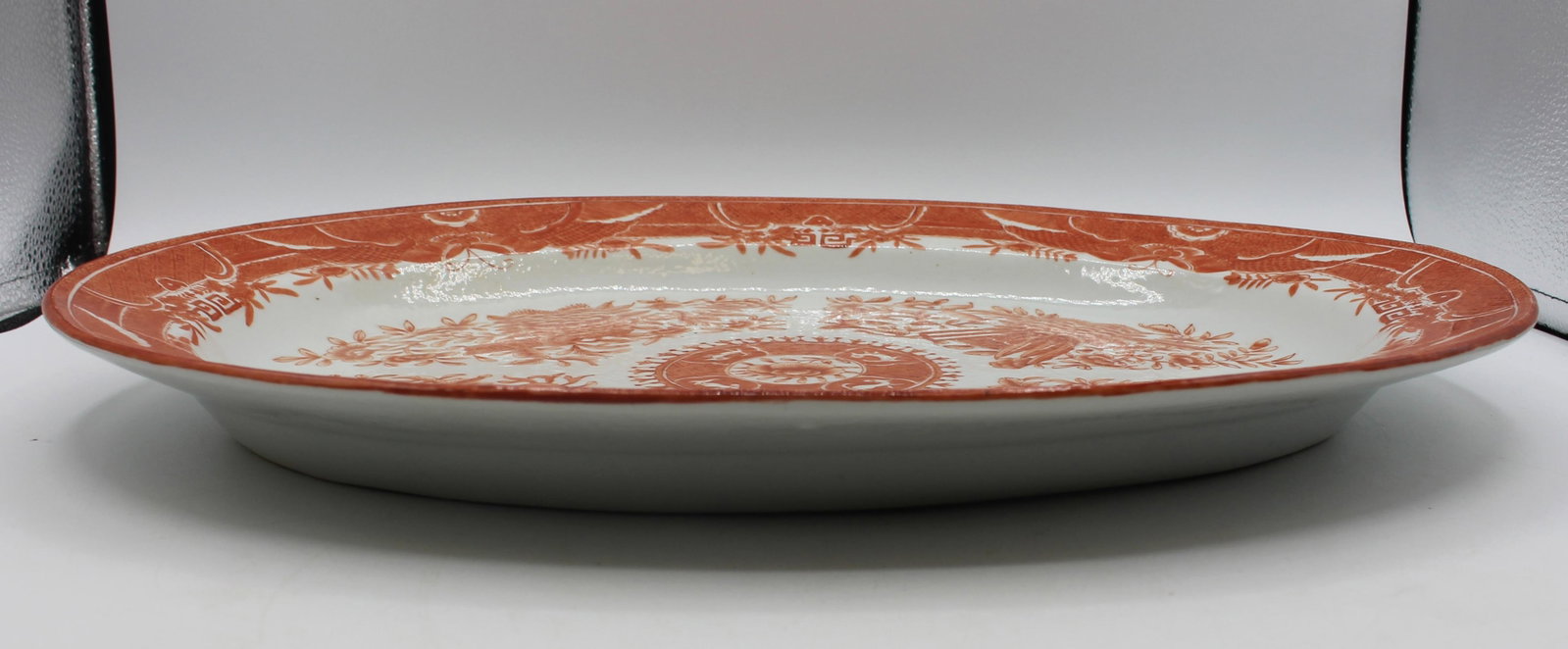 1st Quarter 19th Century Chinese Export Orange Fitzhugh Porcelain Platter - 3