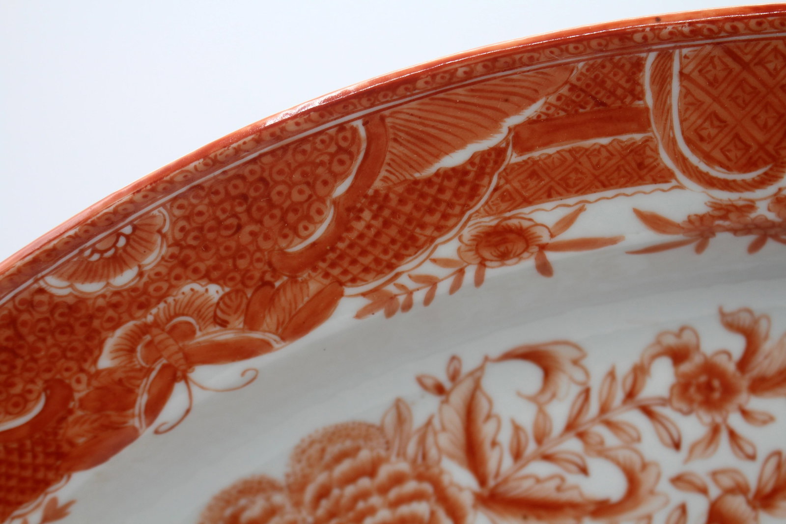 1st Quarter 19th Century Chinese Export Orange Fitzhugh Porcelain Platter - 5
