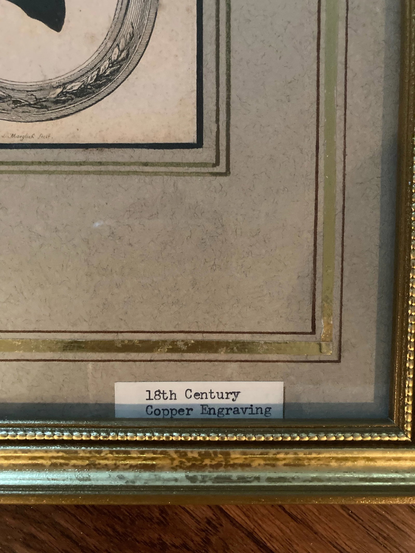 Antique Engraved Silhouettes in Giltwood Frames -Set of 3 - 3