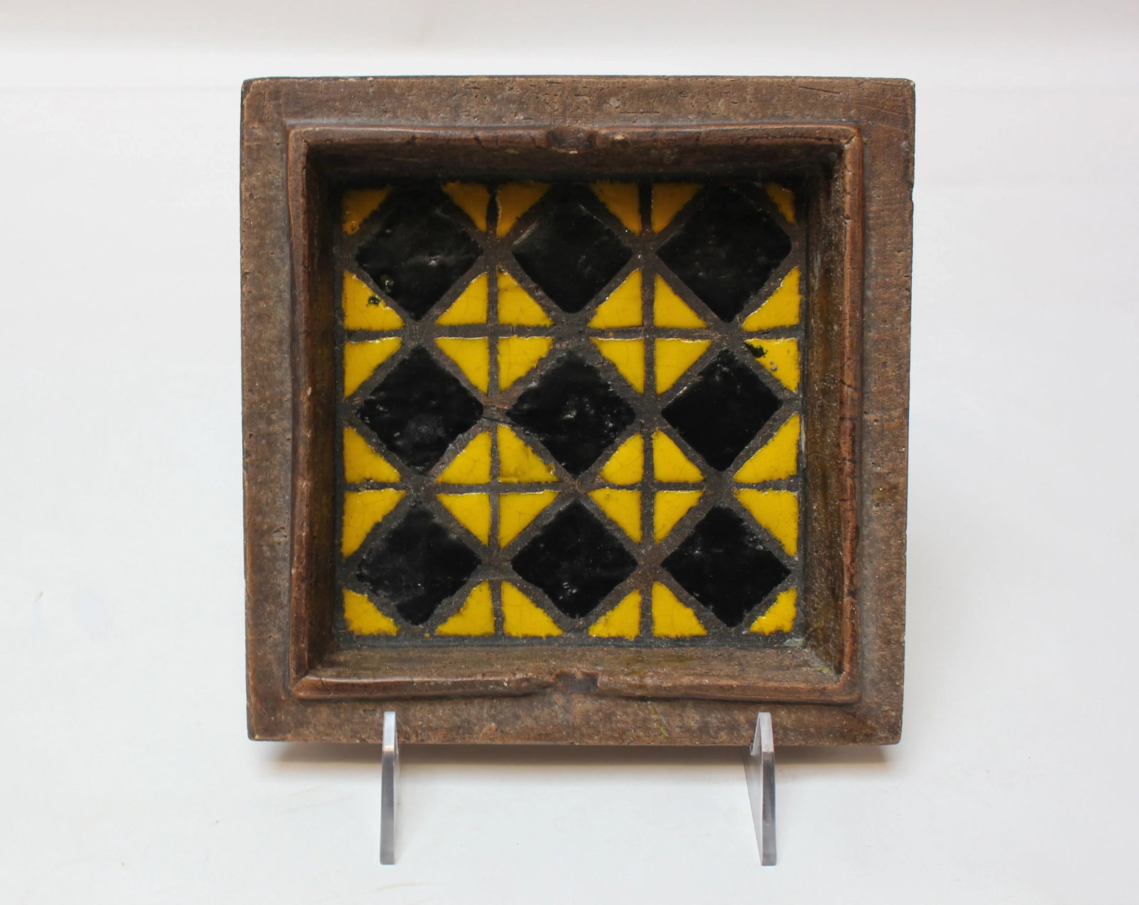 Italian Modern Ceramic Ashtray With Diamond Motif Designed by Aldo Londi for Bitossi - 6