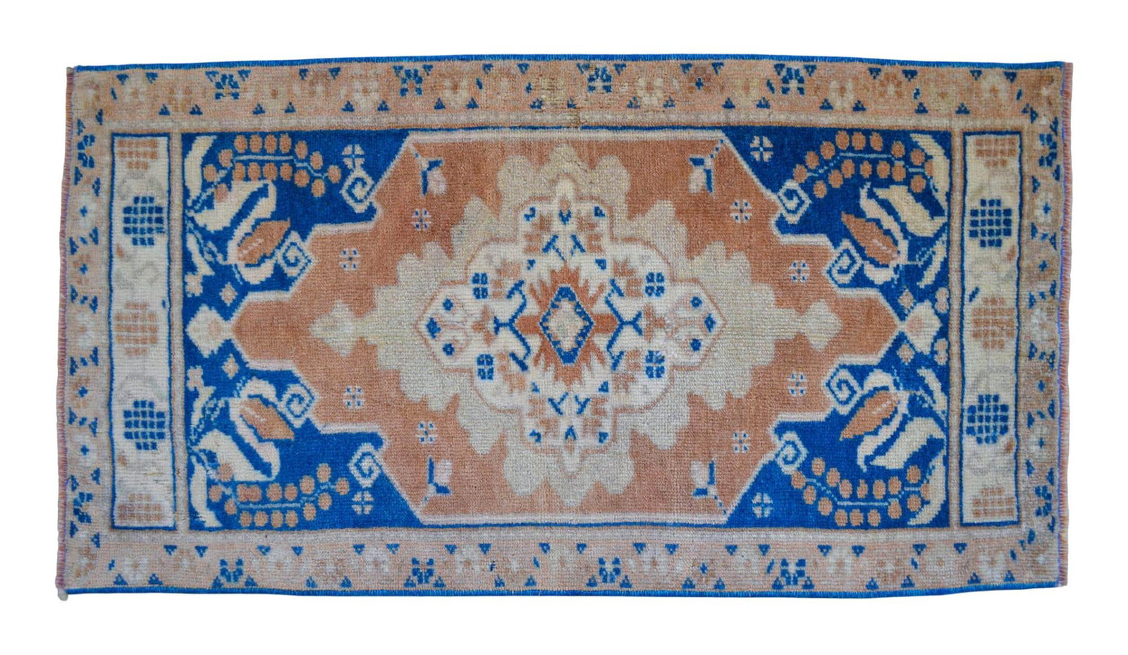 Vintage Hand Knotted Small Turkish Oushak Rug Doormat Entryway Decor - 1"²8"³ × - 6
