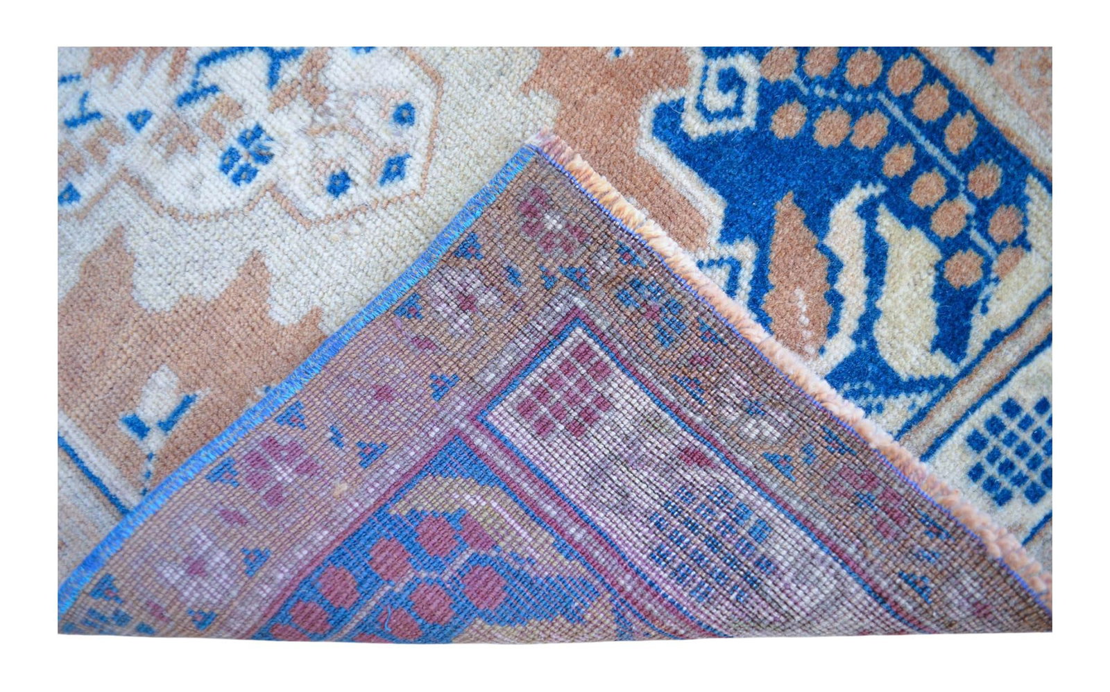 Vintage Hand Knotted Small Turkish Oushak Rug Doormat Entryway Decor - 1"²8"³ × - 7