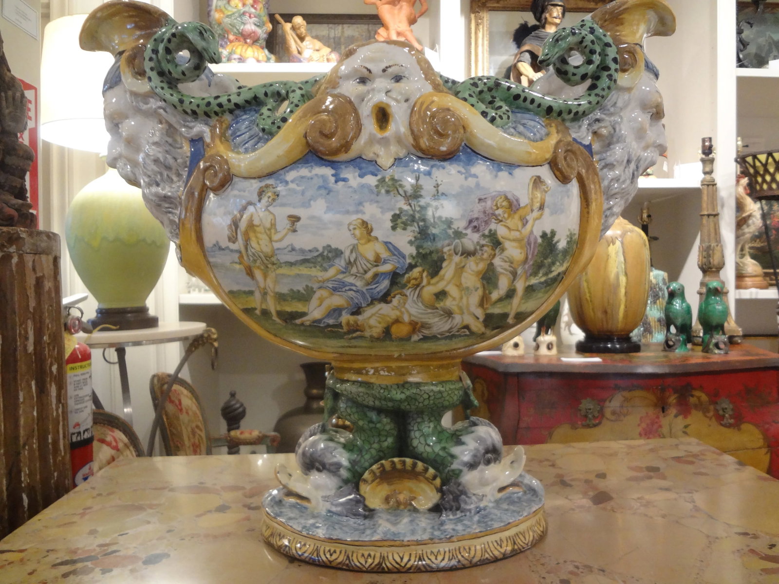 Early 20th Century Italian Majolica Urn - 13
