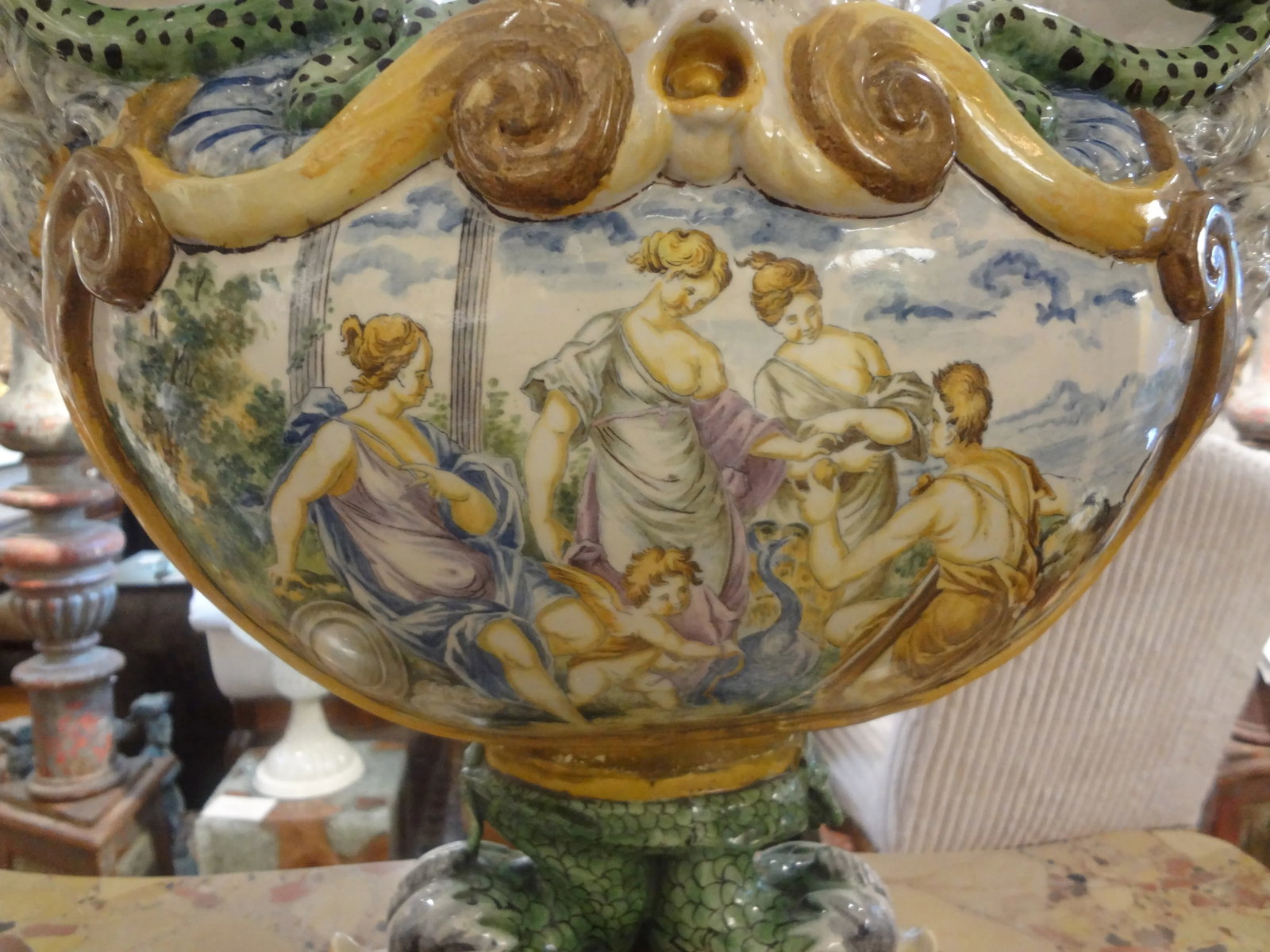 Early 20th Century Italian Majolica Urn - 5