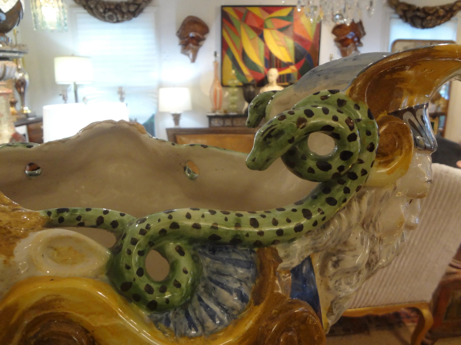Early 20th Century Italian Majolica Urn - 7