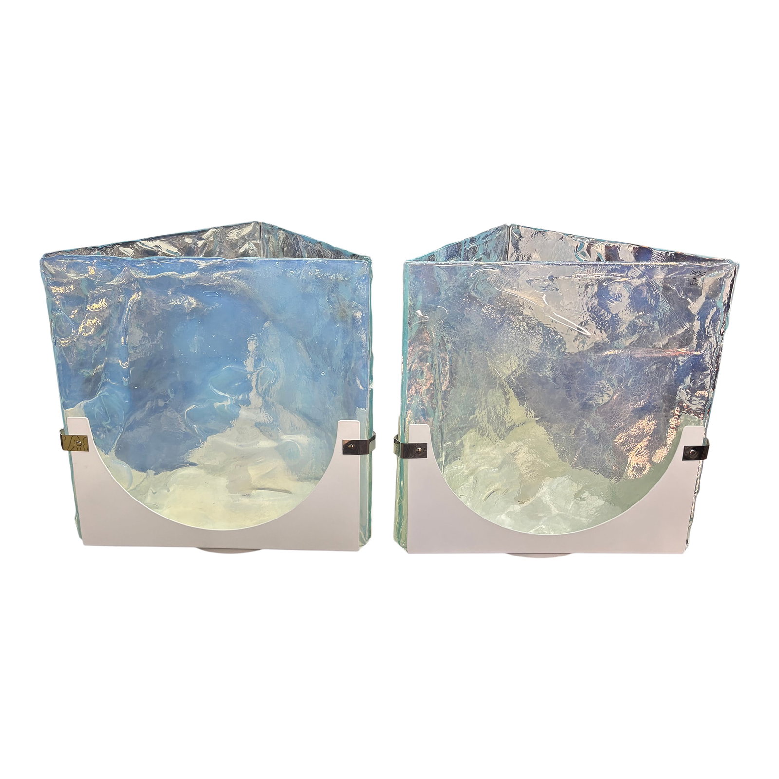 1970s Opalescent Murano Glass Lamps - a Pair (1 of 12)