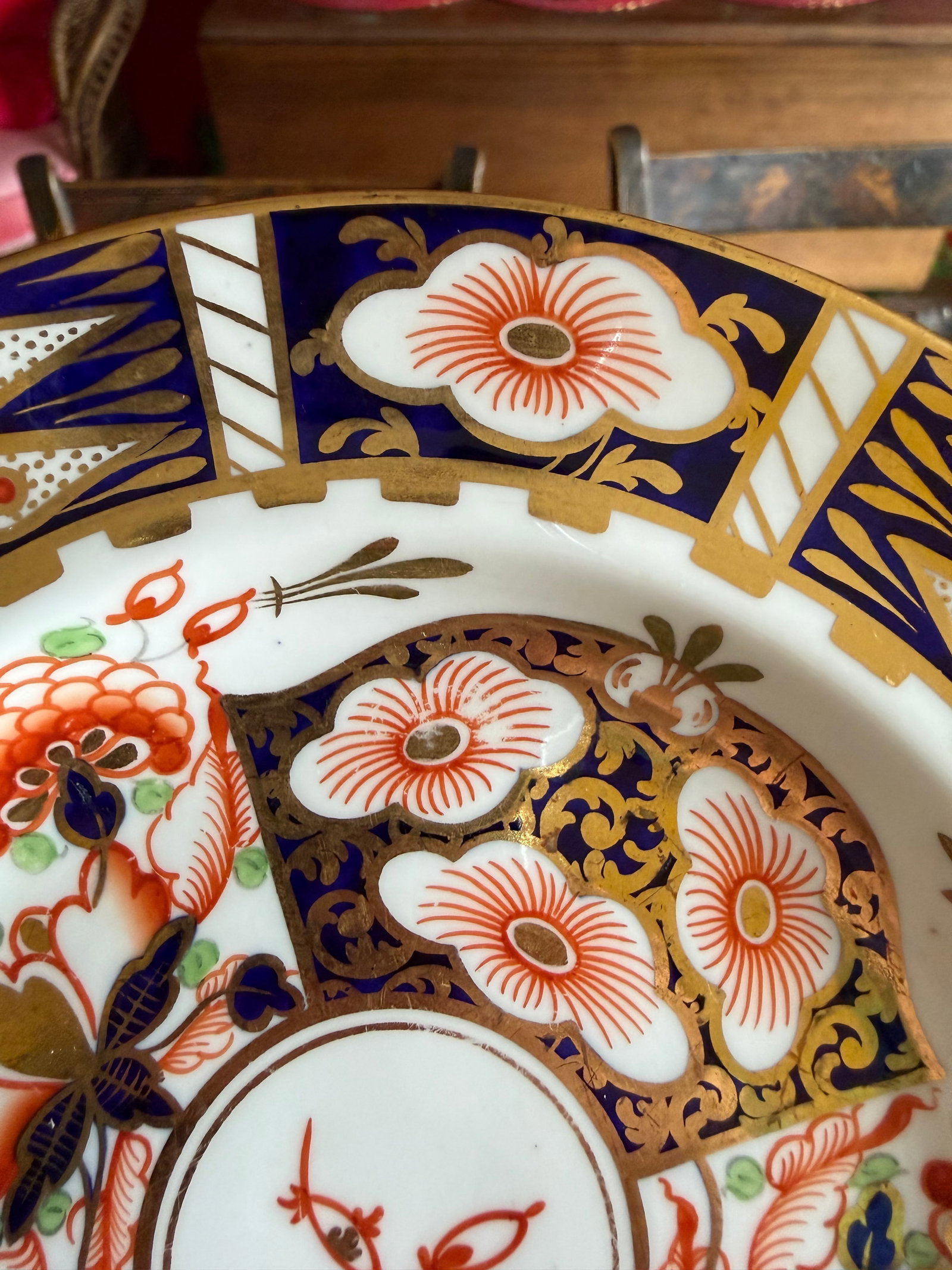 A Super Fine Set of 6 Royal Crown Derby Imari Pattern Dessert Plates by Stevenson & Hancock, Circa 1 - 9