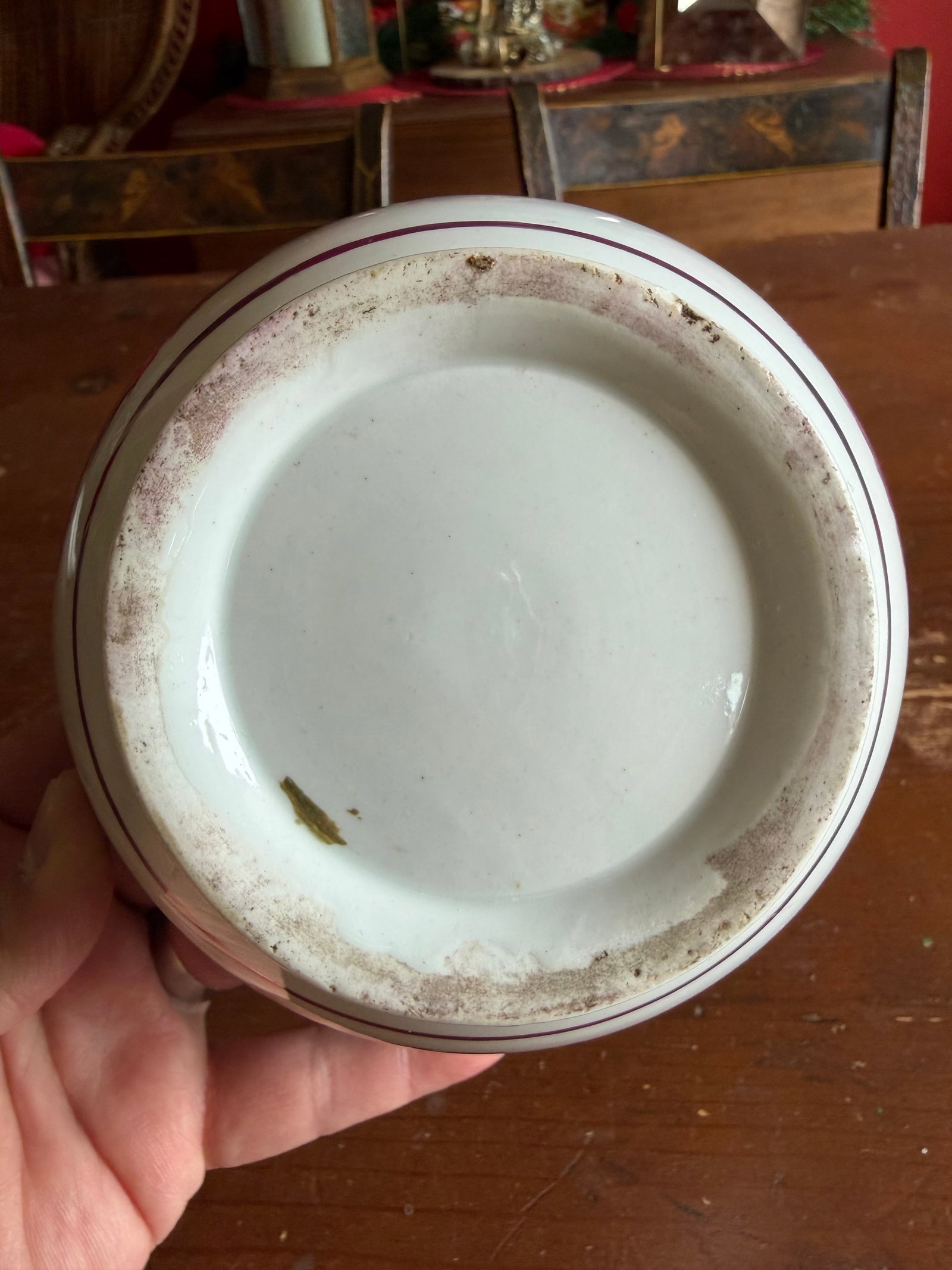 Rare Antique Pink Lustre and Bat Printed Pearlware Waste Bowl, Attributed to Thomas Wolfe, Circa 180 - 2