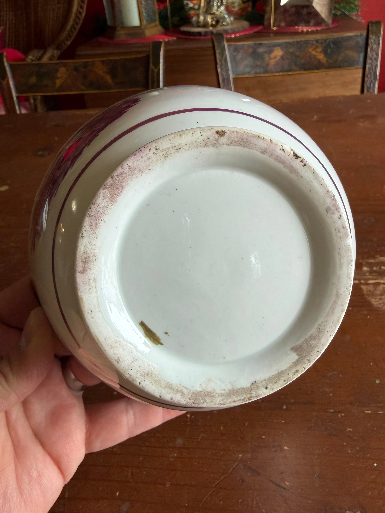 Rare Antique Pink Lustre and Bat Printed Pearlware Waste Bowl, Attributed to Thomas Wolfe, Circa 180 - 8