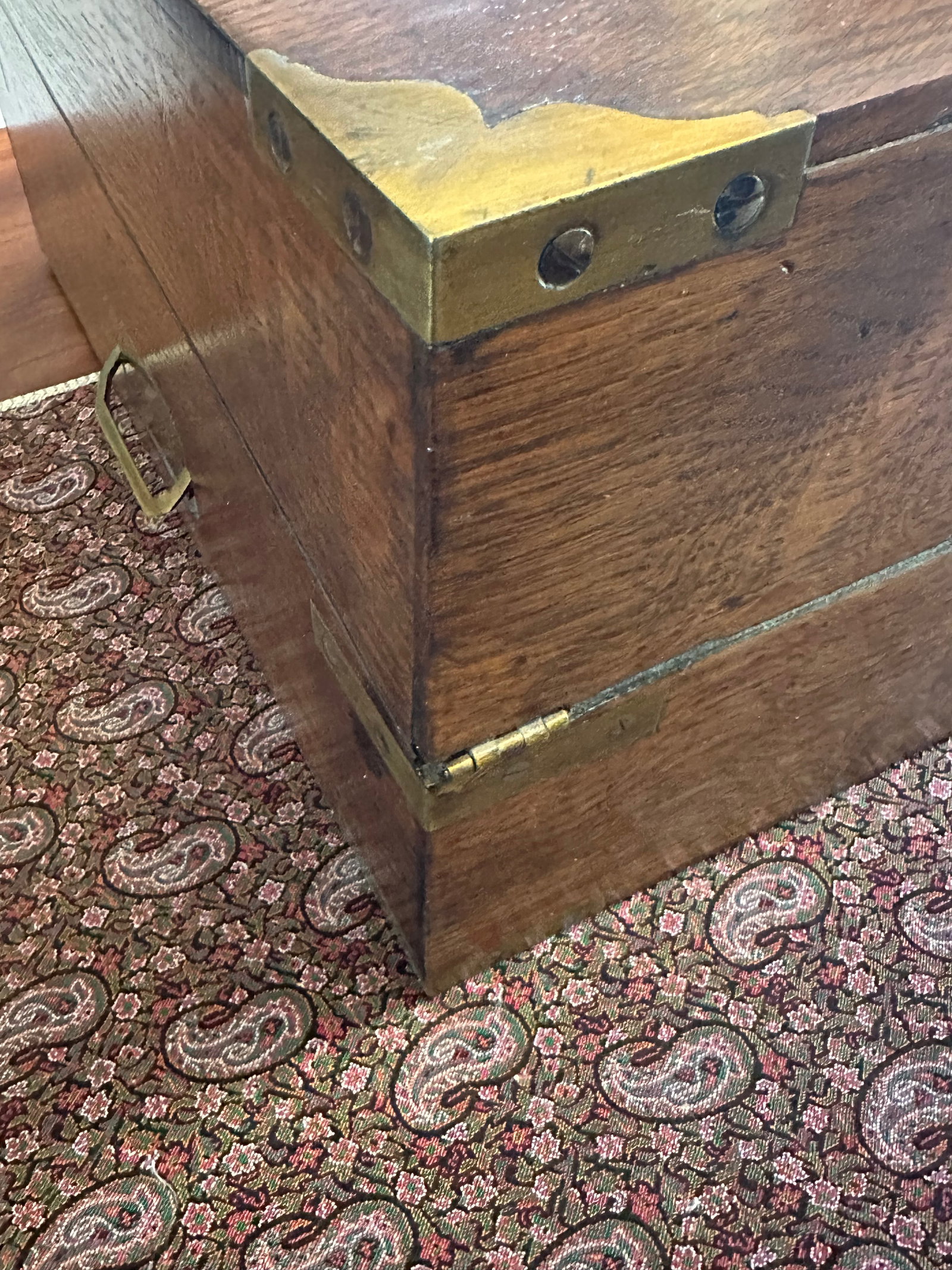 Antique Oversized Portable Oak Writing Desks With Hidden Drawer - 5
