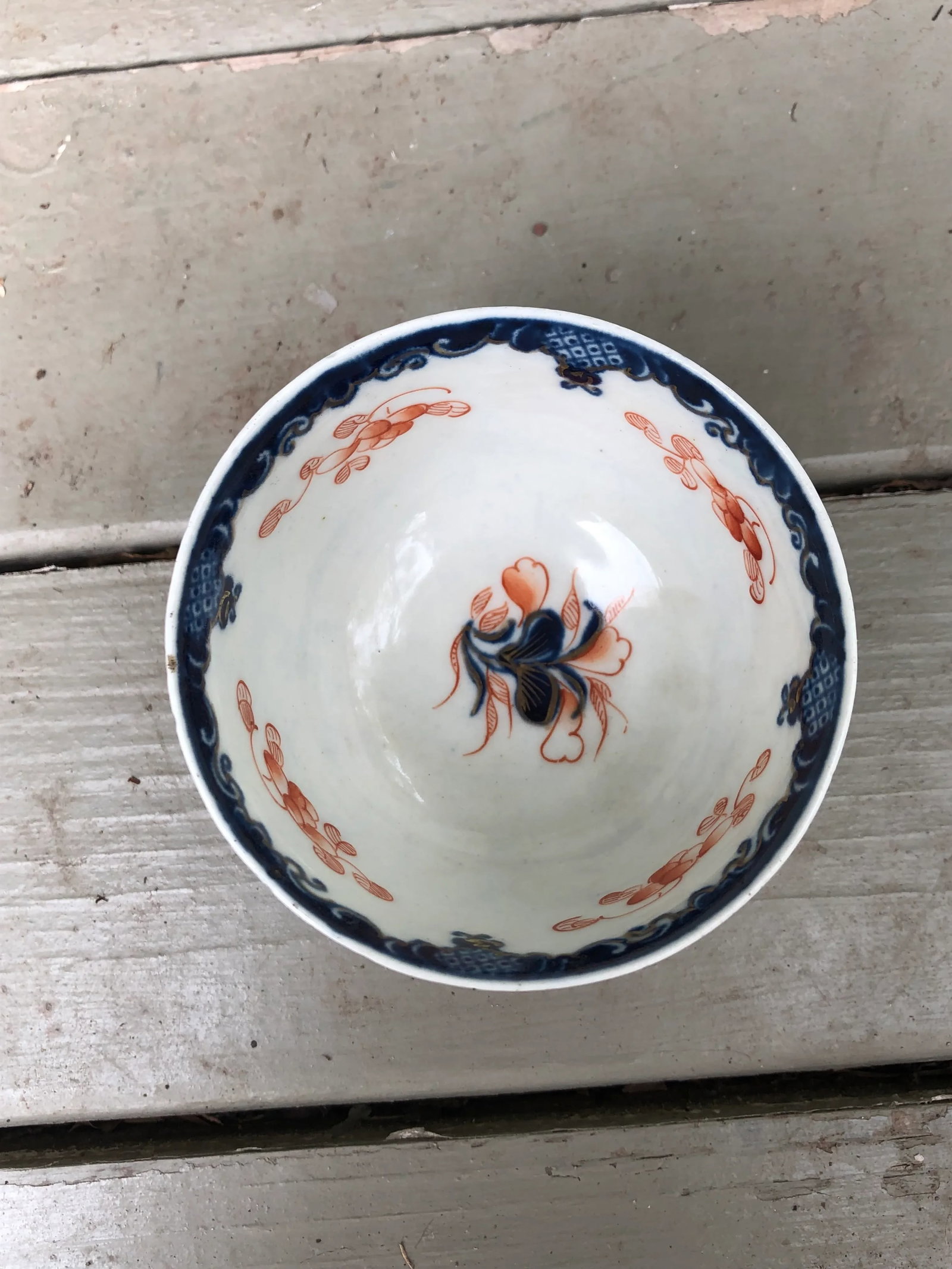 Antique Dr. Wall Worcester Tea Cup & Saucer Set- 2 Pieces - 5