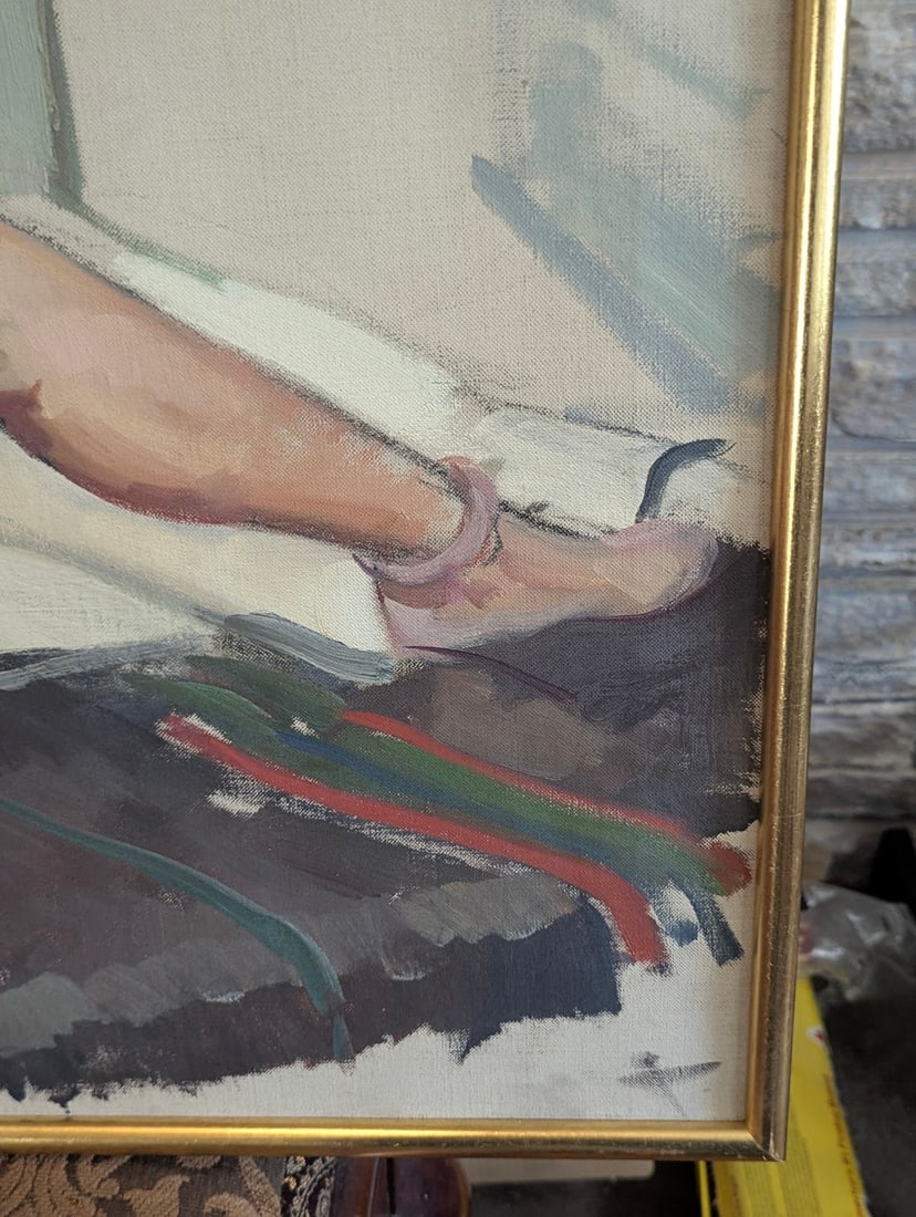 1950s Reclining Nude, Oil on Canvas, Signed "Chenoweth" - 2
