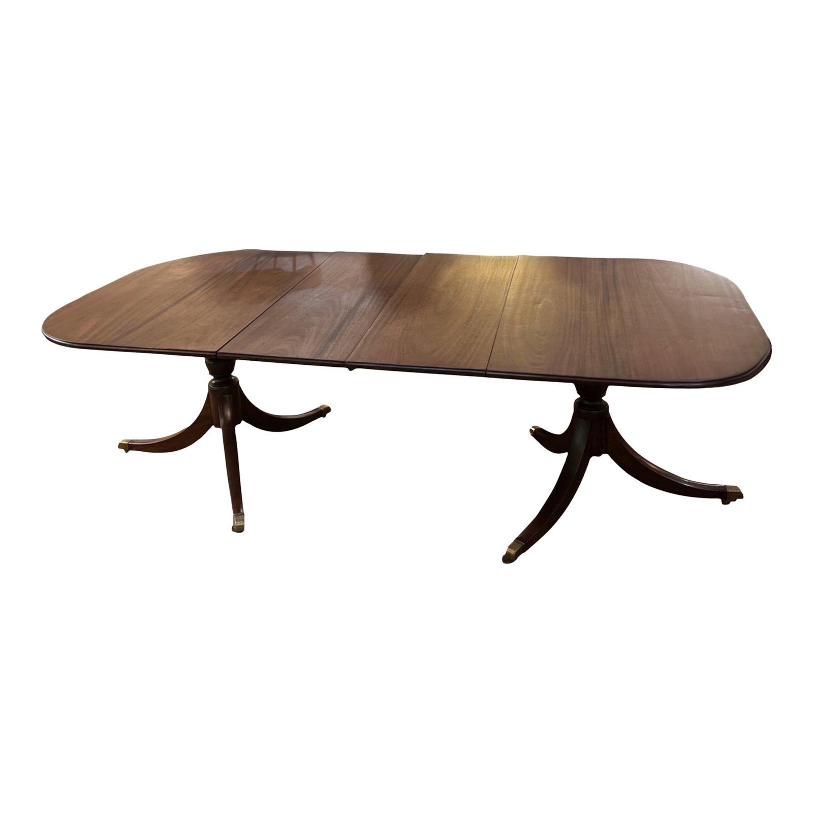 Pre 1850 Duncan Phyfe Style Double Pedestal Extension Dining Table (1 of 12)