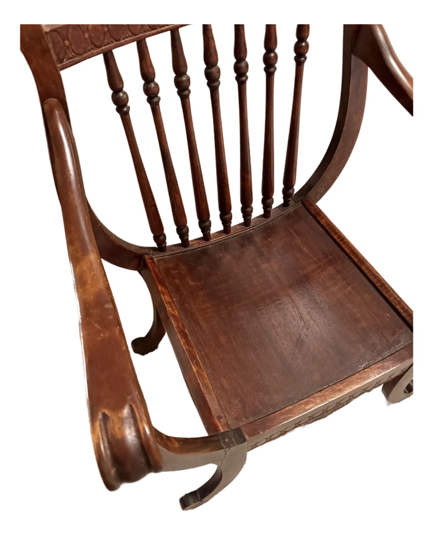 19th Century Regency Klismos-Style Mahogany Armchair (1 of 10)