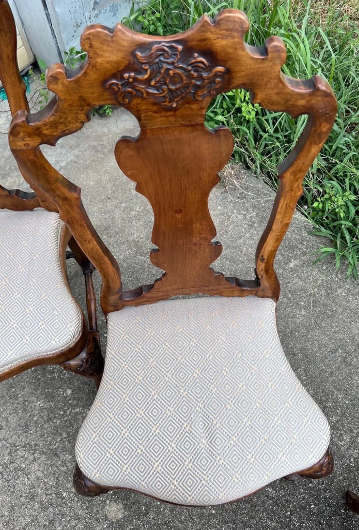 Fine Set of 10 Early 18th Century Italian Dining Chairs - 7