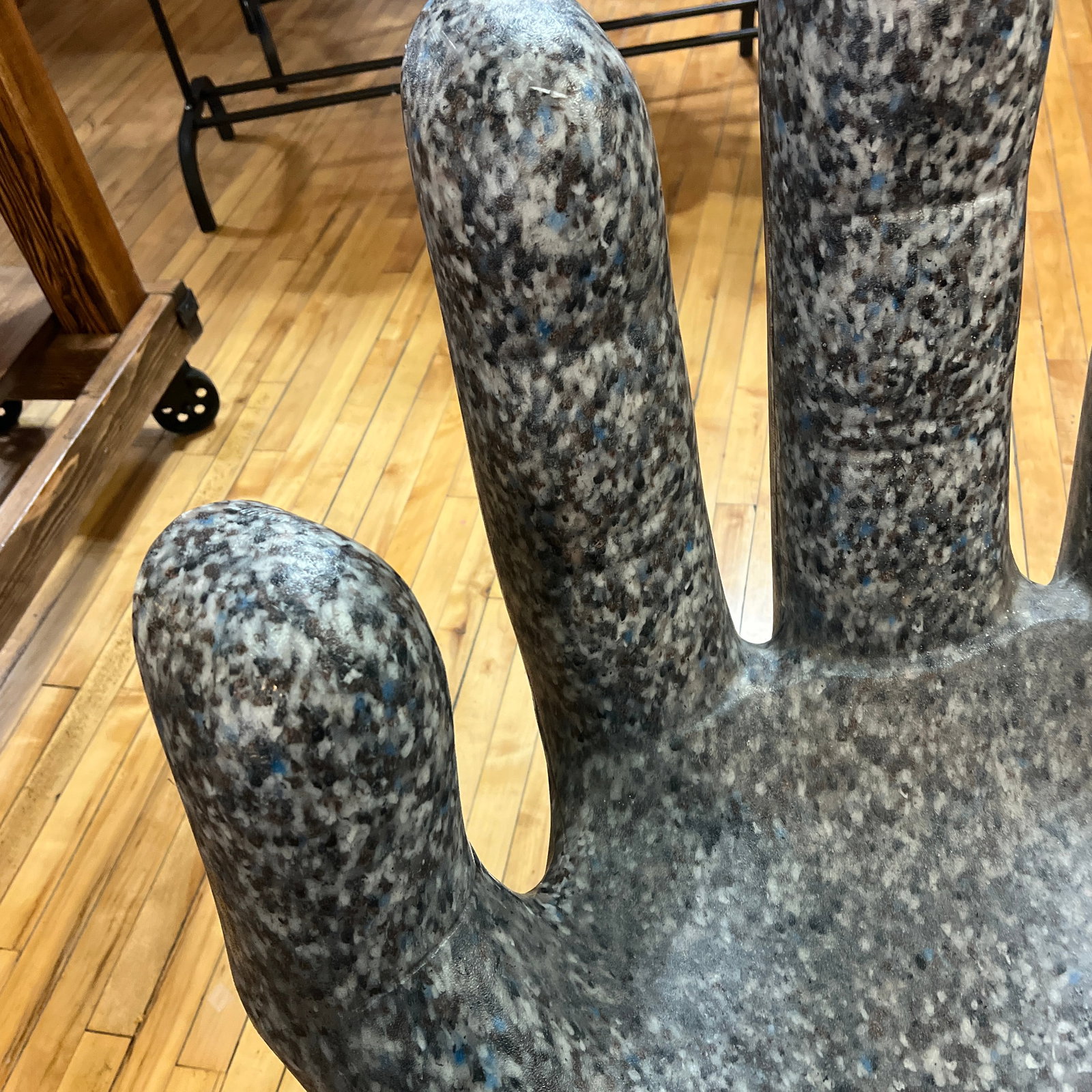 1970's Rotonics Molding Inc Hand Chair Faux Granite - 3