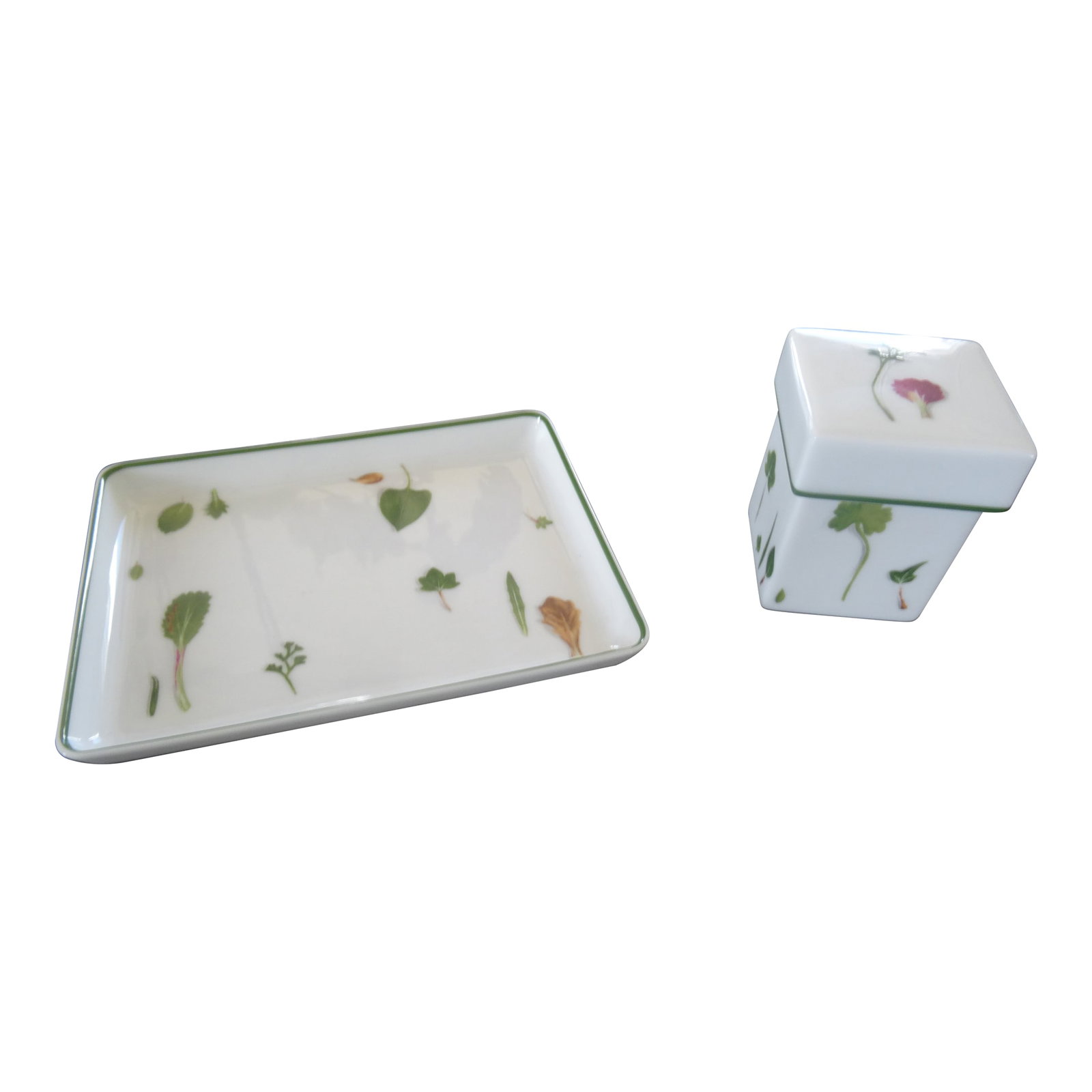Hermes Mesclun Porcelain Small Tray and Trinket Box (1 of 7)