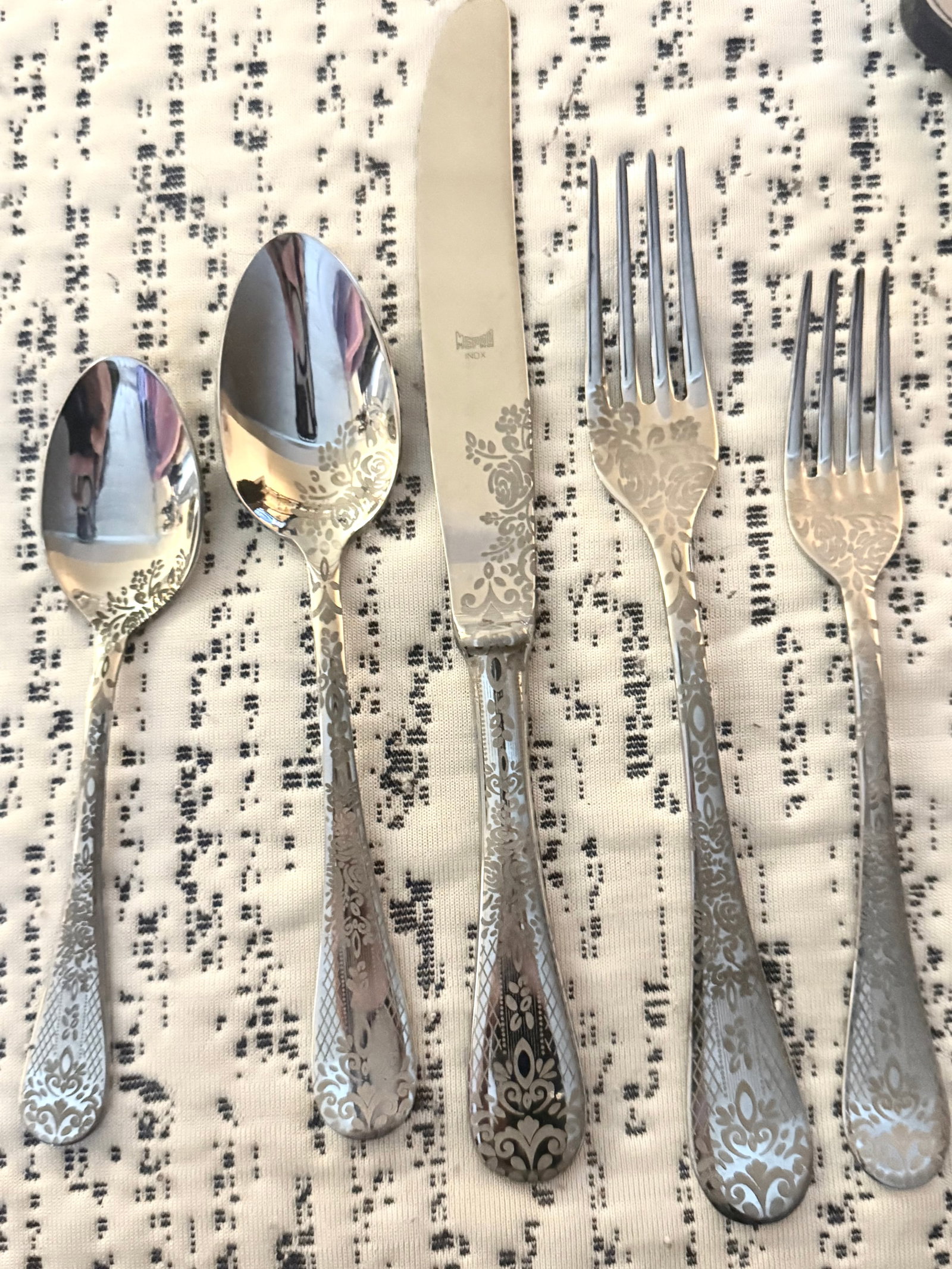 Louise Jenkins for Mepra Italy Casablanca Silverware Stainless Steel - Set of 20 - 9