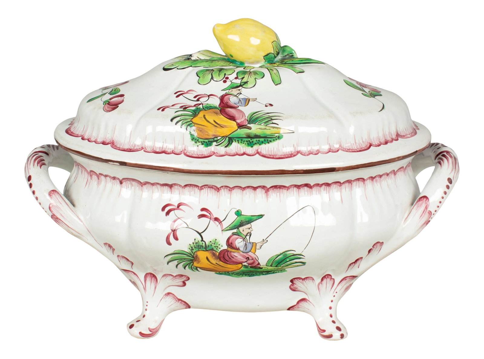 French Hand-Painted Faience Soup Tureen (1 of 12)