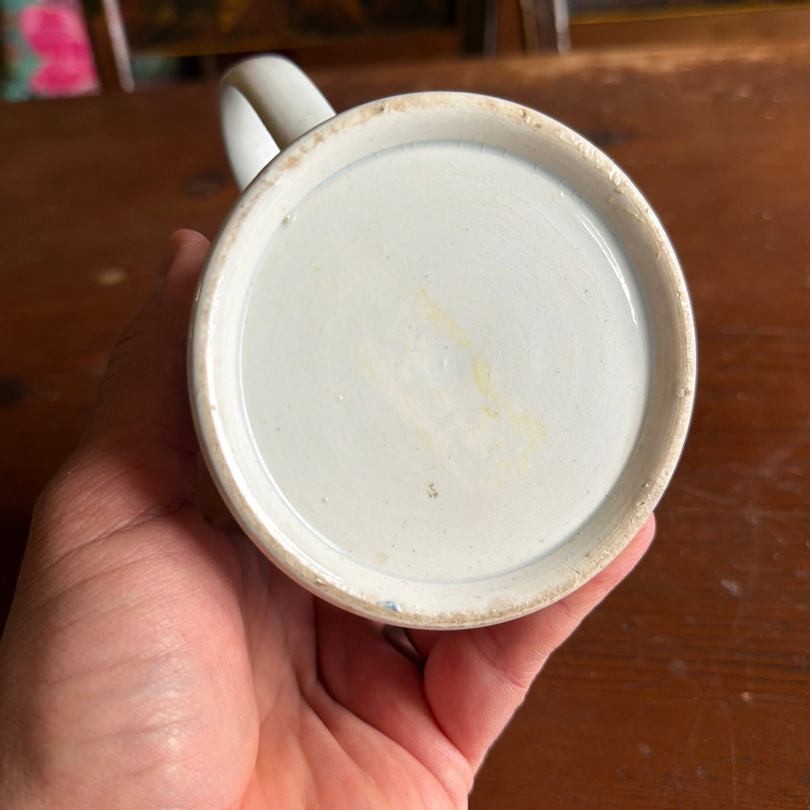 Antique Staffordshire Pearlware Mocha Banded Tankard, Circa 1820s - 7