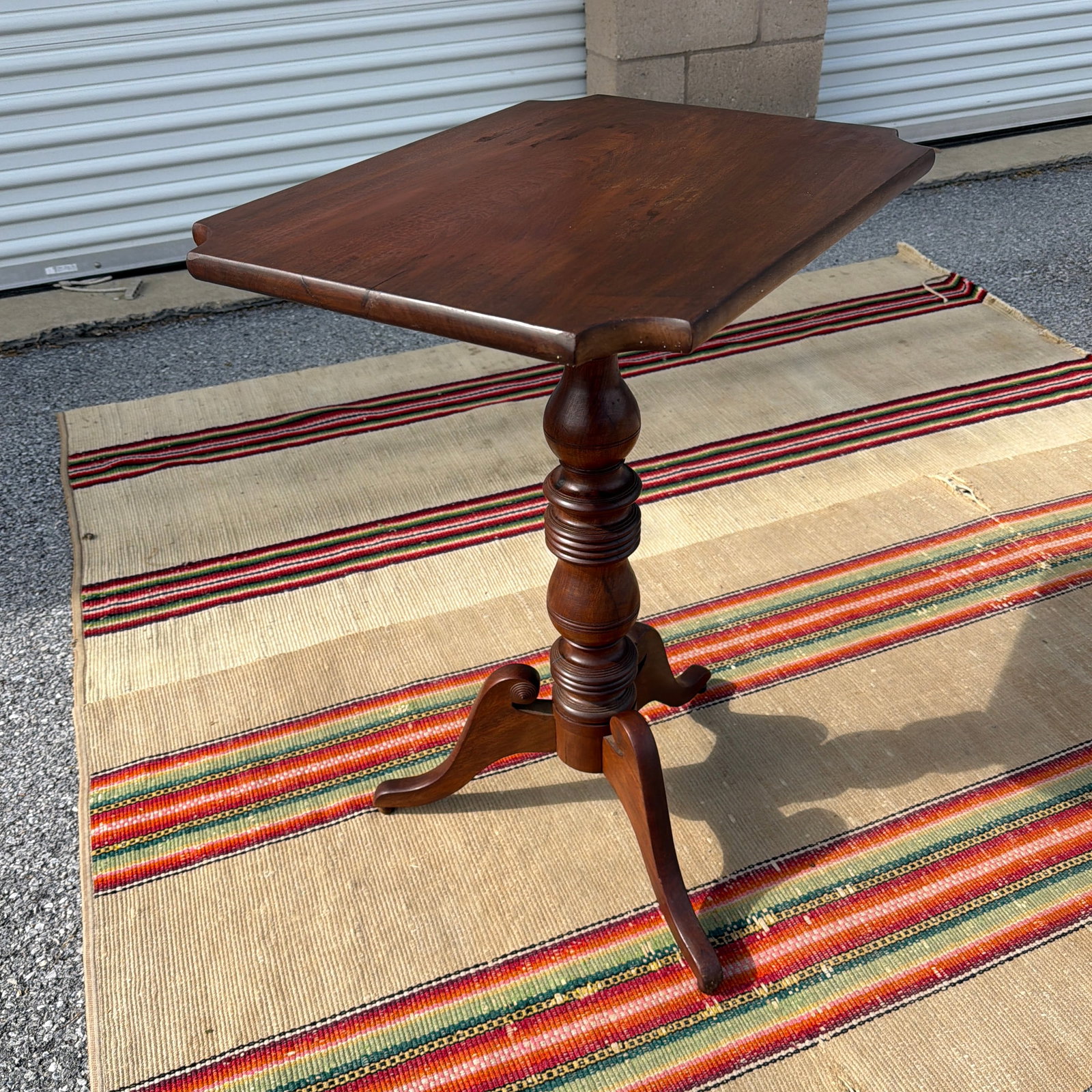 Antique Mahogany Tilt Top Candlestand, Pennsylvania, Circa 1820s–1840s - 10