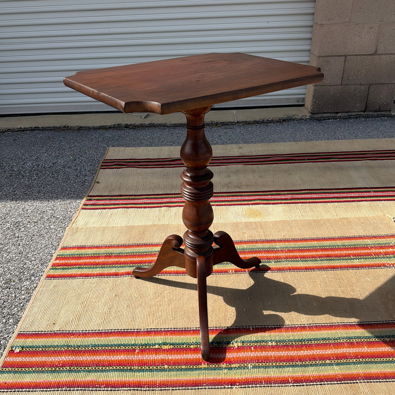 Antique Mahogany Tilt Top Candlestand, Pennsylvania, Circa 1820s–1840s - 11