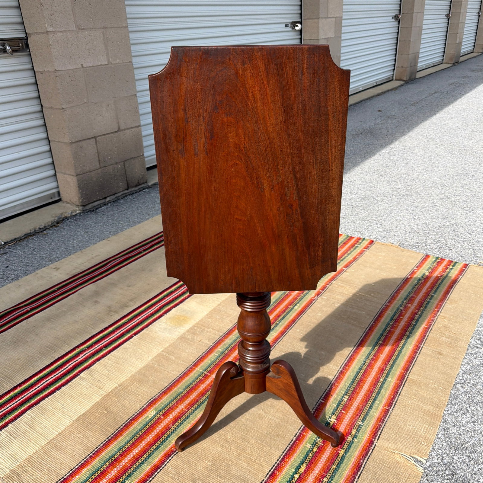 Antique Mahogany Tilt Top Candlestand, Pennsylvania, Circa 1820s–1840s - 2