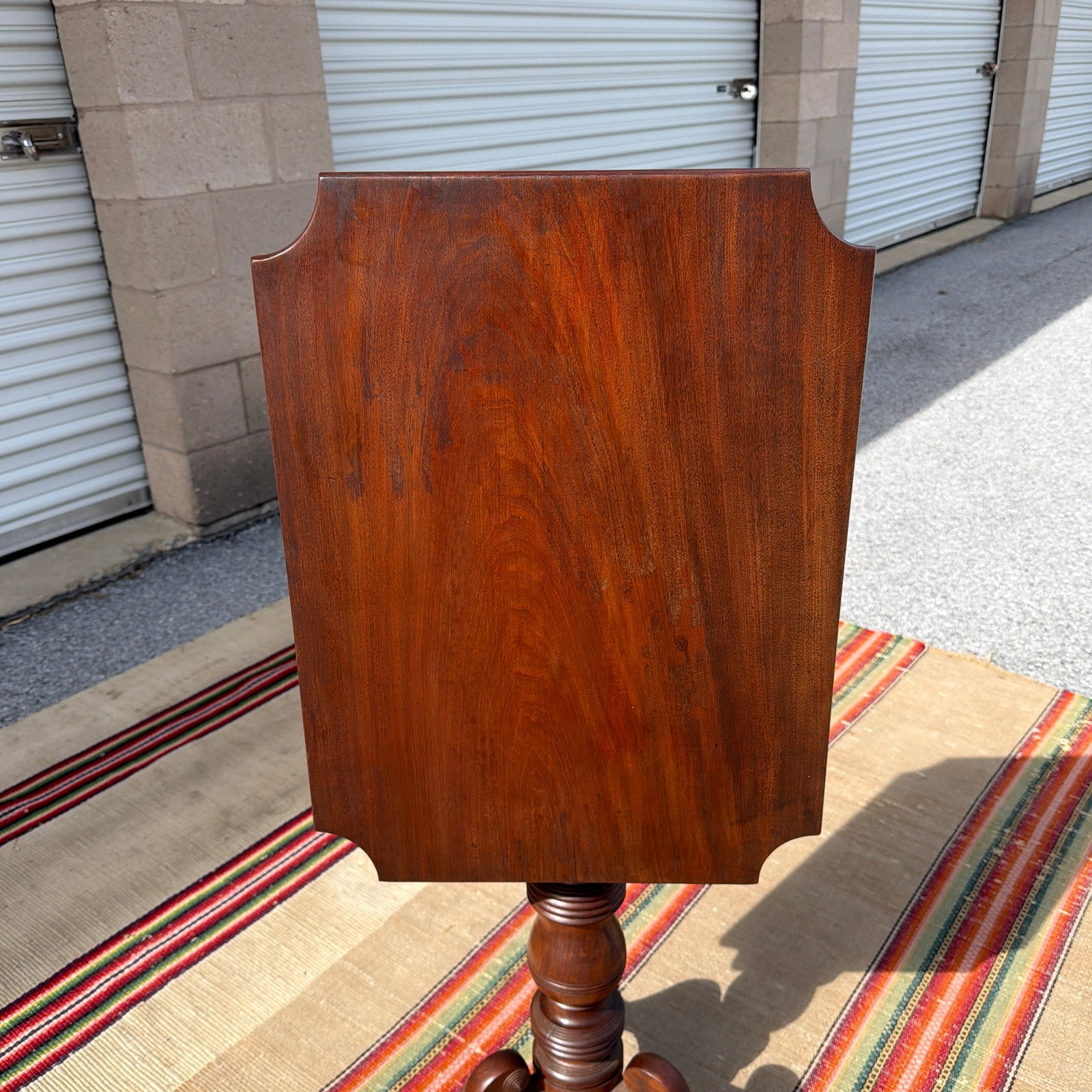 Antique Mahogany Tilt Top Candlestand, Pennsylvania, Circa 1820s–1840s - 3