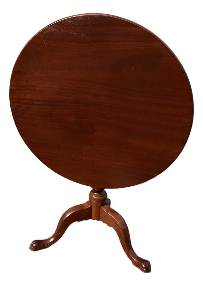 Antique English Mahogany Queen Anne Tilt Top Tea Table, Circa 1800–1820s (1 of 12)