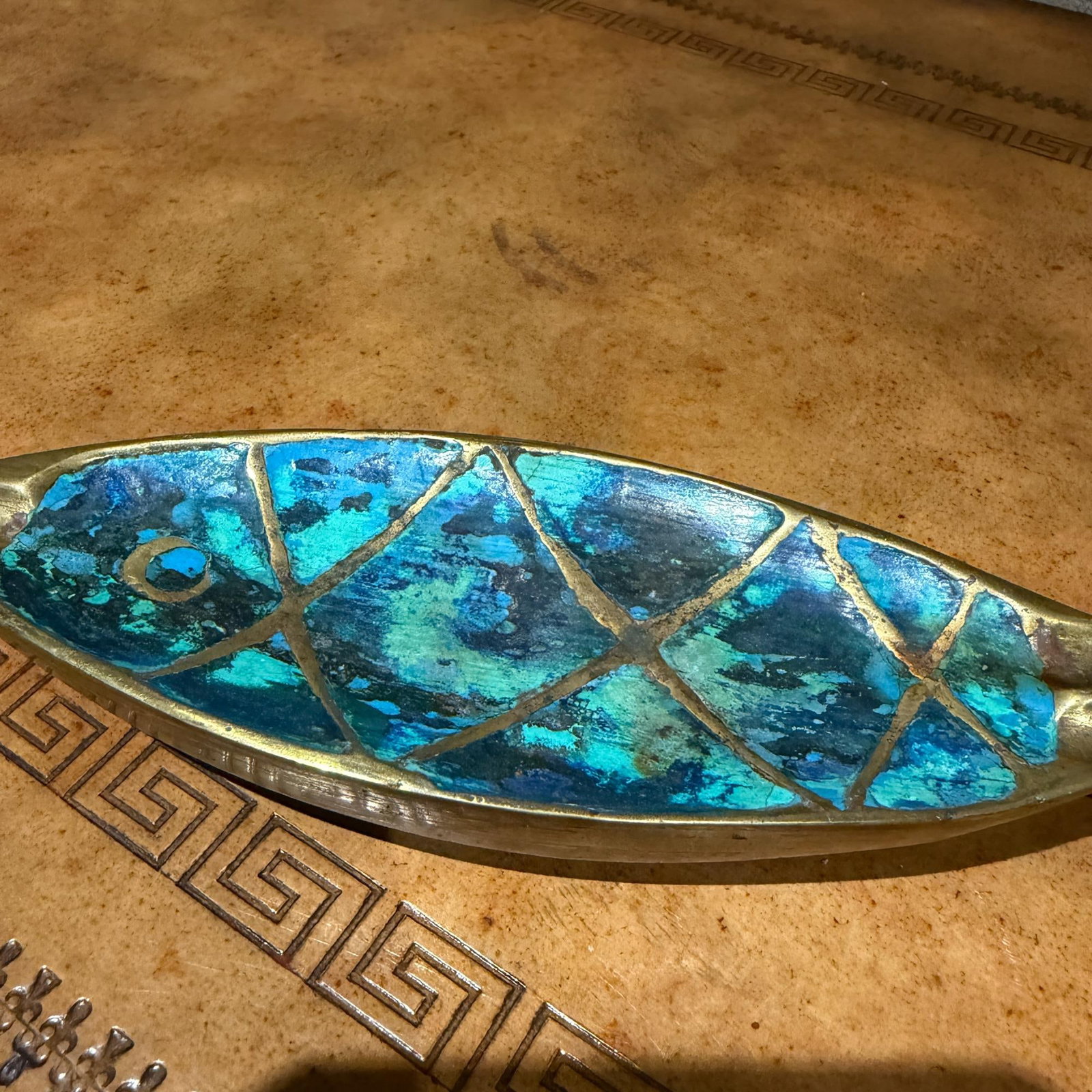Mid-Century Mexican Modern Brass Fish Ashtray Dish Catch All by Pepe Mendoza - 2
