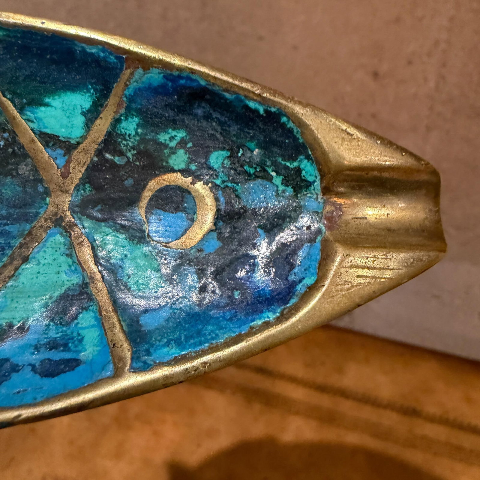 Mid-Century Mexican Modern Brass Fish Ashtray Dish Catch All by Pepe Mendoza - 7