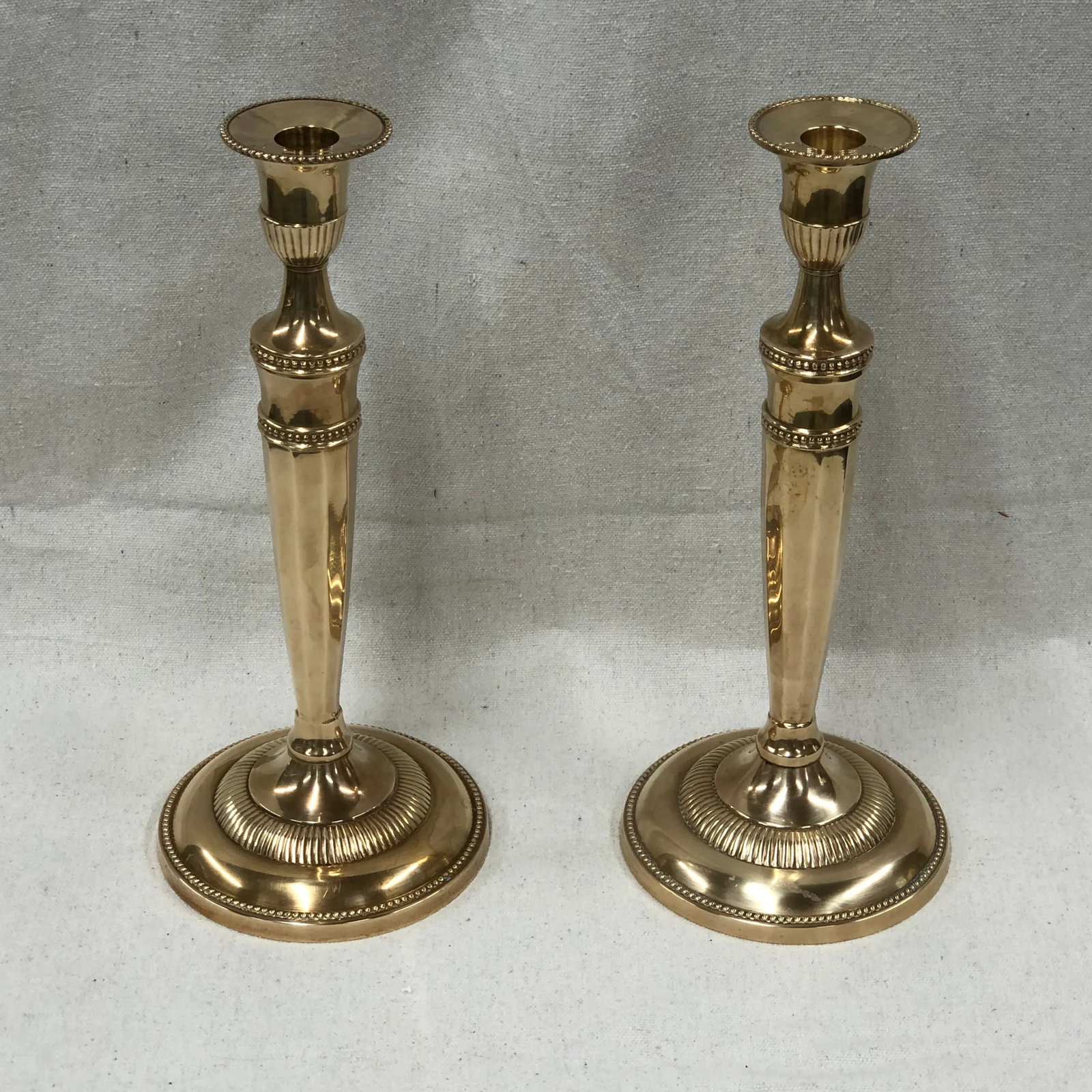 Andrea by Sadek Brass Candlesticks - a Pair - 11