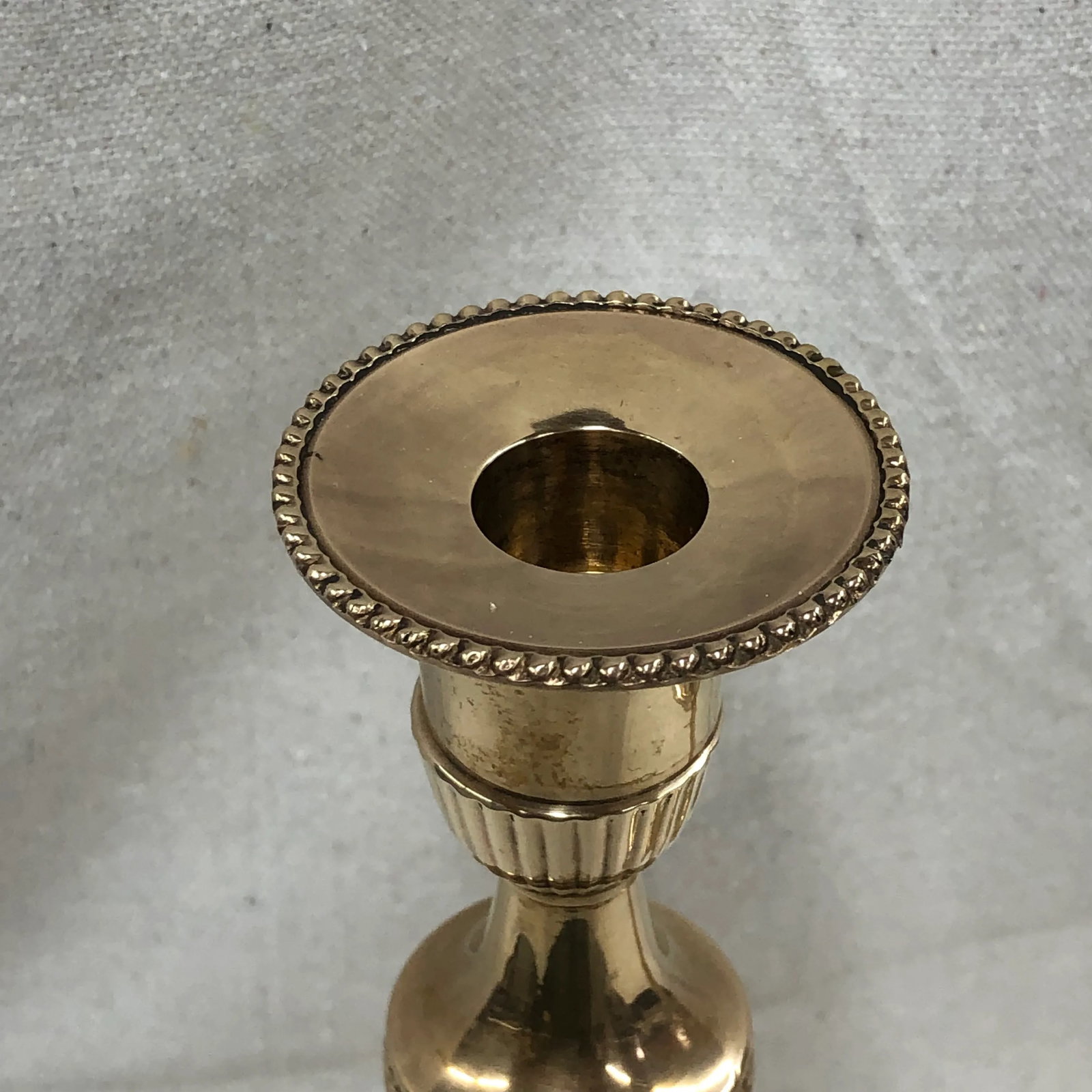 Andrea by Sadek Brass Candlesticks - a Pair - 4