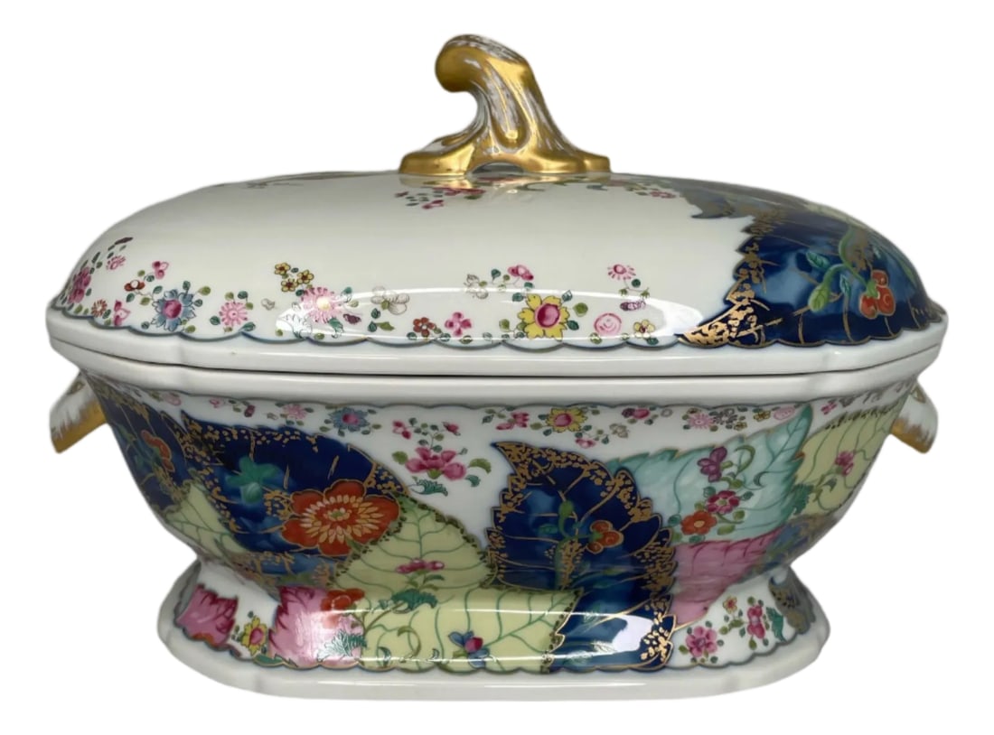 1980s Mottahedah Rectangular Tobacco Soup Tureen (1 of 7)